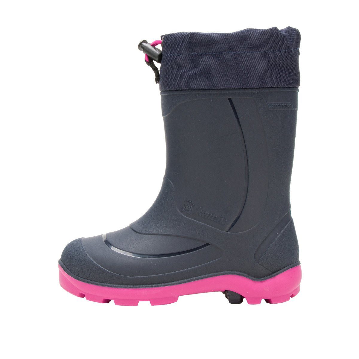 Mädchen Ferse NAVY Kamik Verstärkte SNOBUSTER1 MAGENTA Winterstiefel