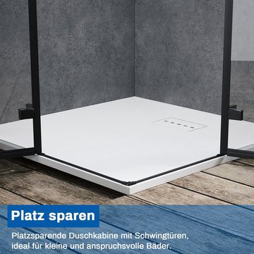 SONNI Eckdusche Duschraum Eck-Duschfalttür,Einseitige Nano-Beschichtung,Multi-Size, BxT: 90x90 cm