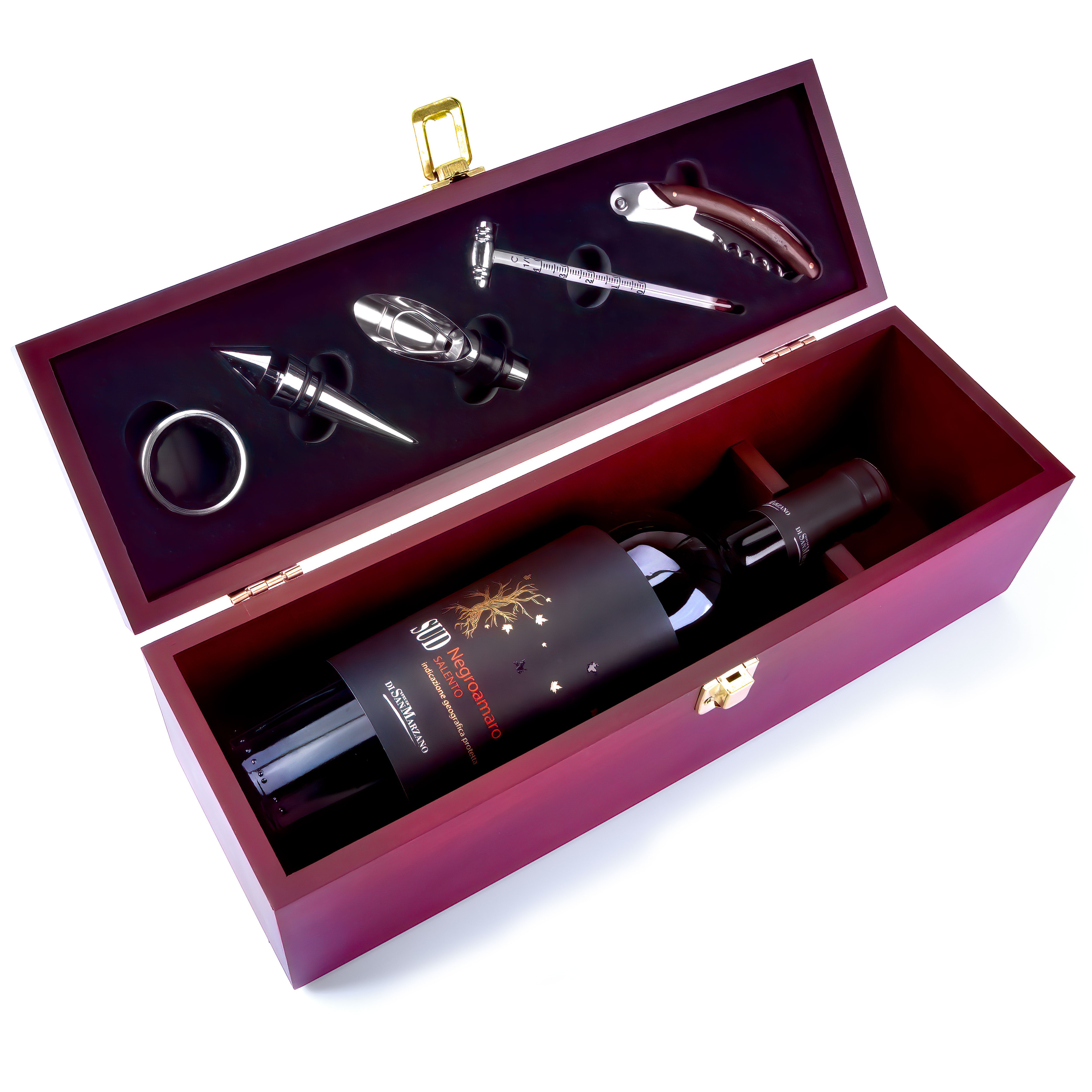 Goods+Gadgets Weinkiste Somelier-Set (Holzbox für eine günstig online kaufen