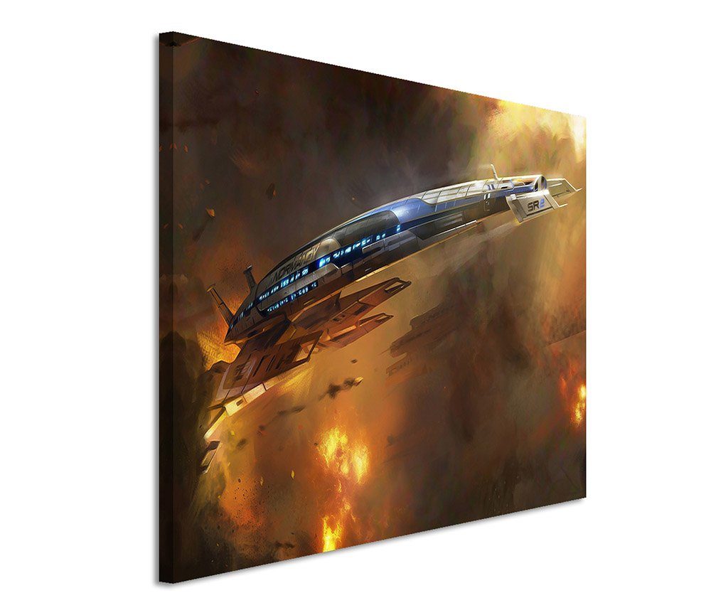 Sinus Art Leinwandbild Mass Effect 3 Ship 120x80cm