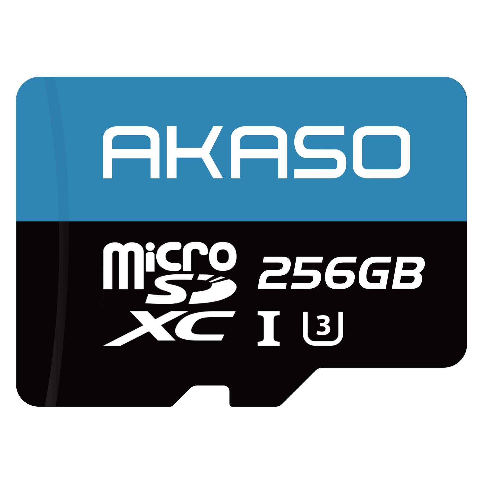 Akaso 256GB U3 microSDXC Karte für Action Cams & 4K-Aufnahmen Micro SD-Karte (Lesegeschwindigkeit 100 MB/s, Kompatibel mit Action Cam,Smartphone,Tablet,Dashcam&Überwachungskamera)