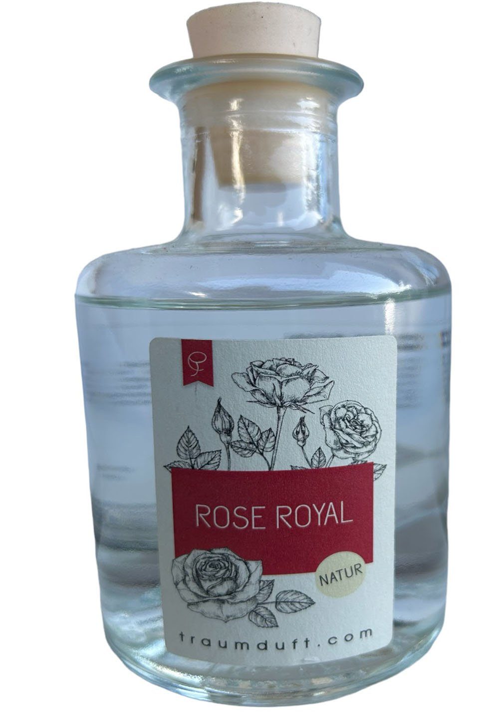 180 ml Royal Rose ml Mikado Raumduftflakon (1-St), mit Stäbchen Raumduft 180 Traumduft-Manufaktur