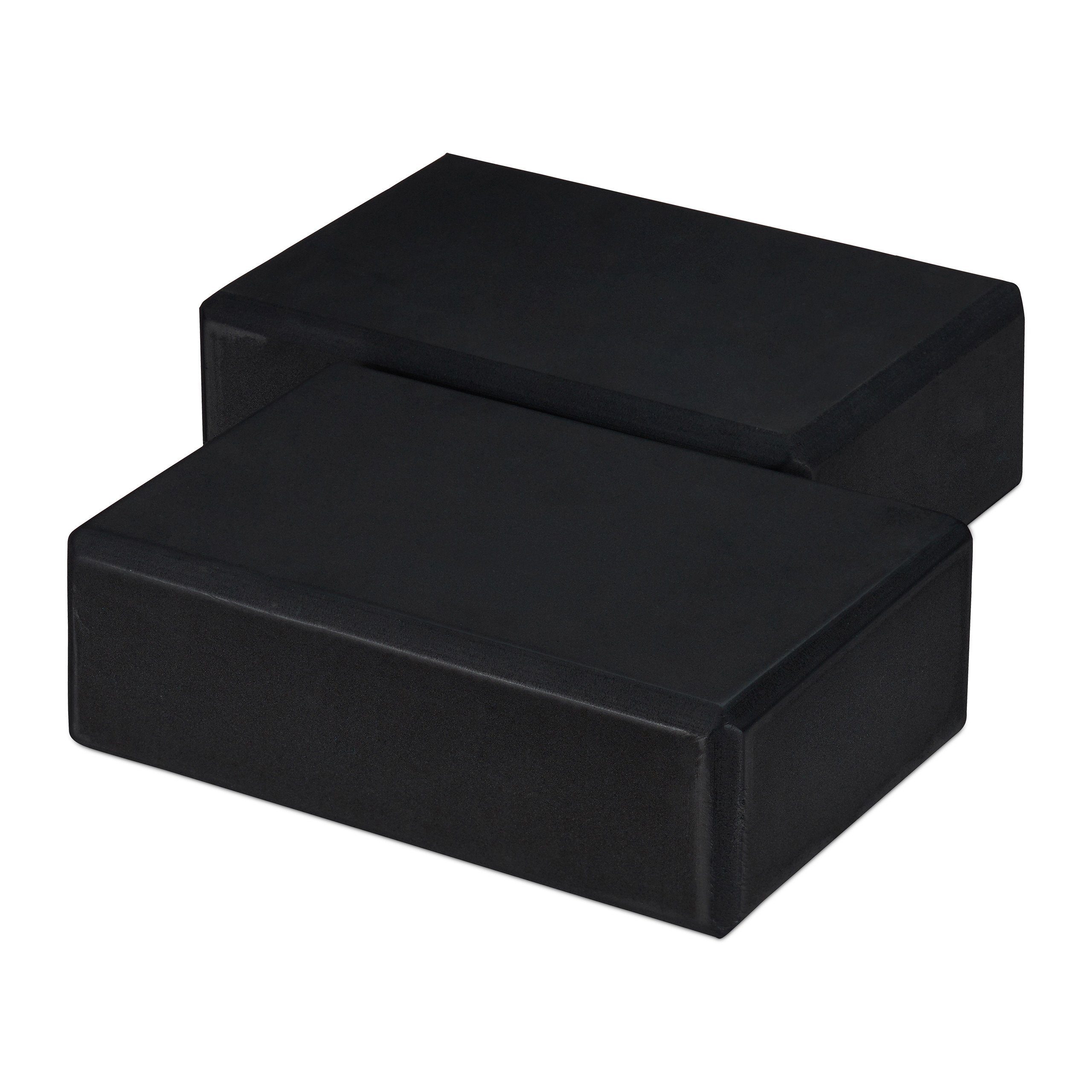 relaxdays Yogablock 10 x Yogablock schwarz