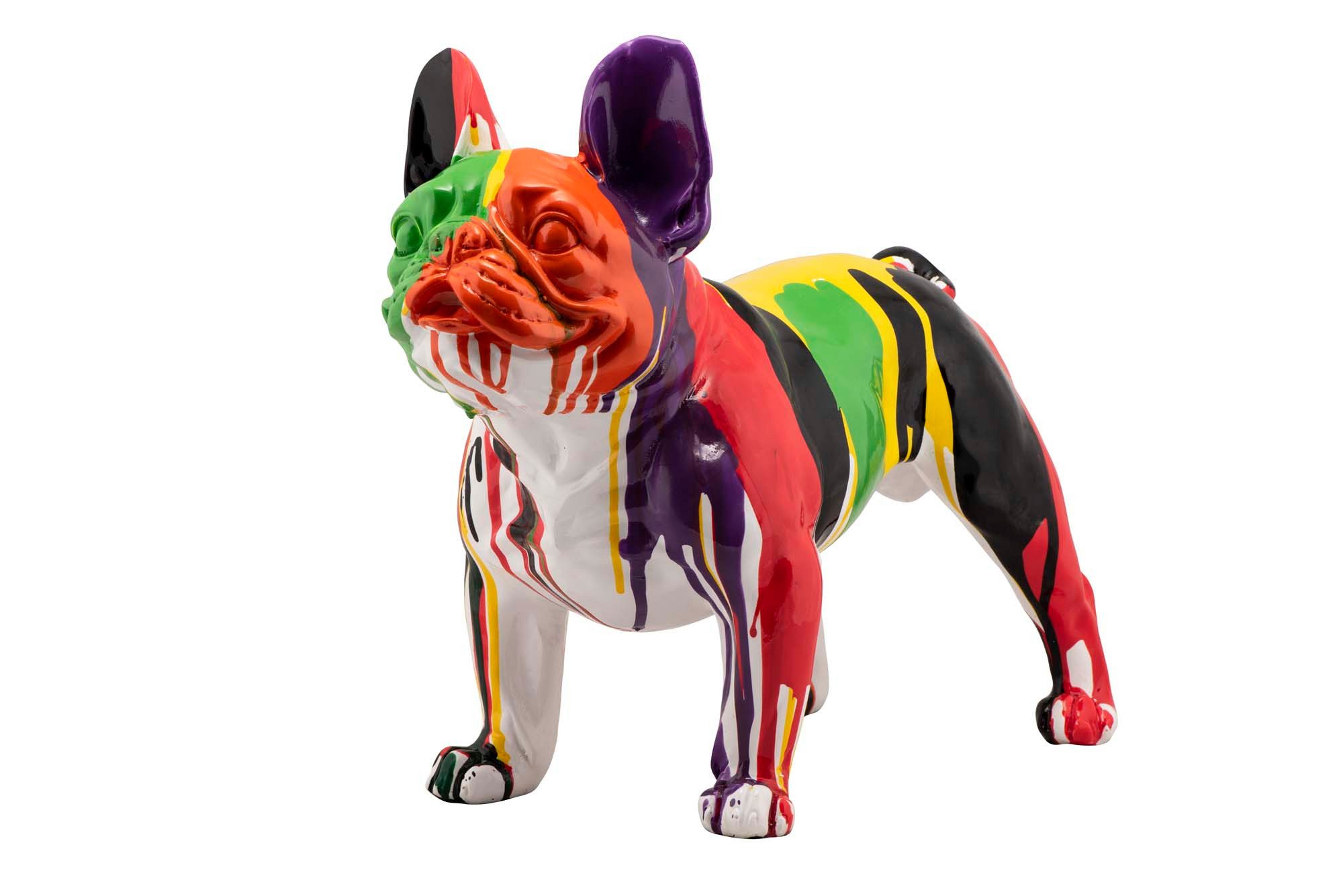 ArtUniverse Skulptur Farbenfrohe Bulldogge 41x25x52 cm (1 St)