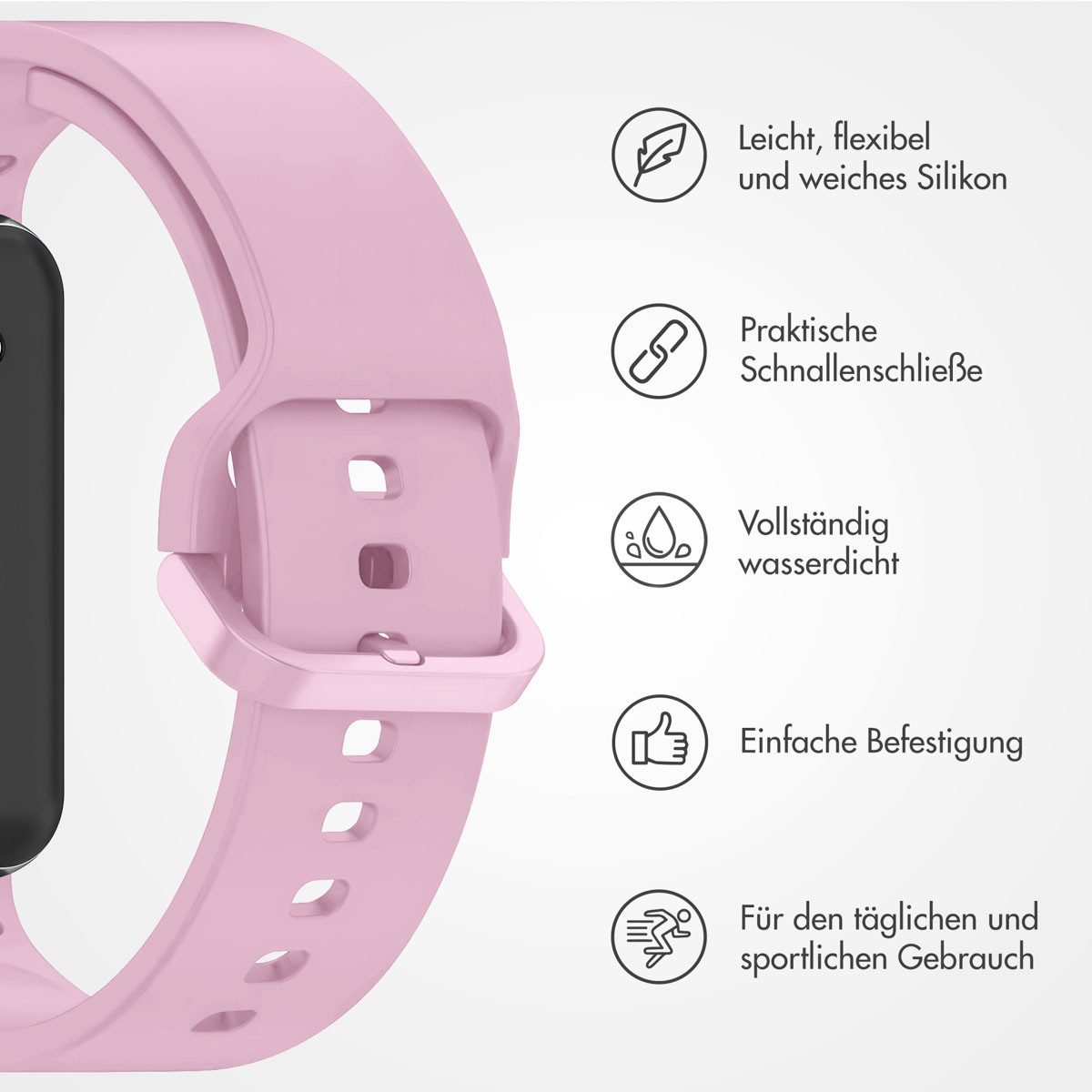 imoshion Smartwatch-Armband imoshion Silikonband für das Samsung Galaxy Fit 3 - Rosa – Bild 3 von 5