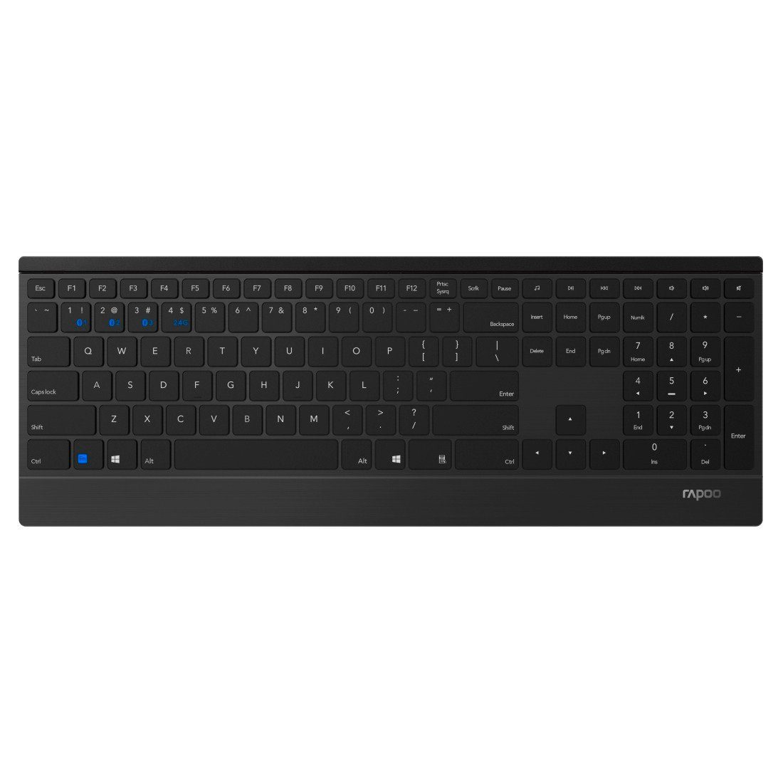 Rapoo E9500M kabellose Tastatur, Bluetooth 2.4 GHz Verbindung Wireless-Tastatur