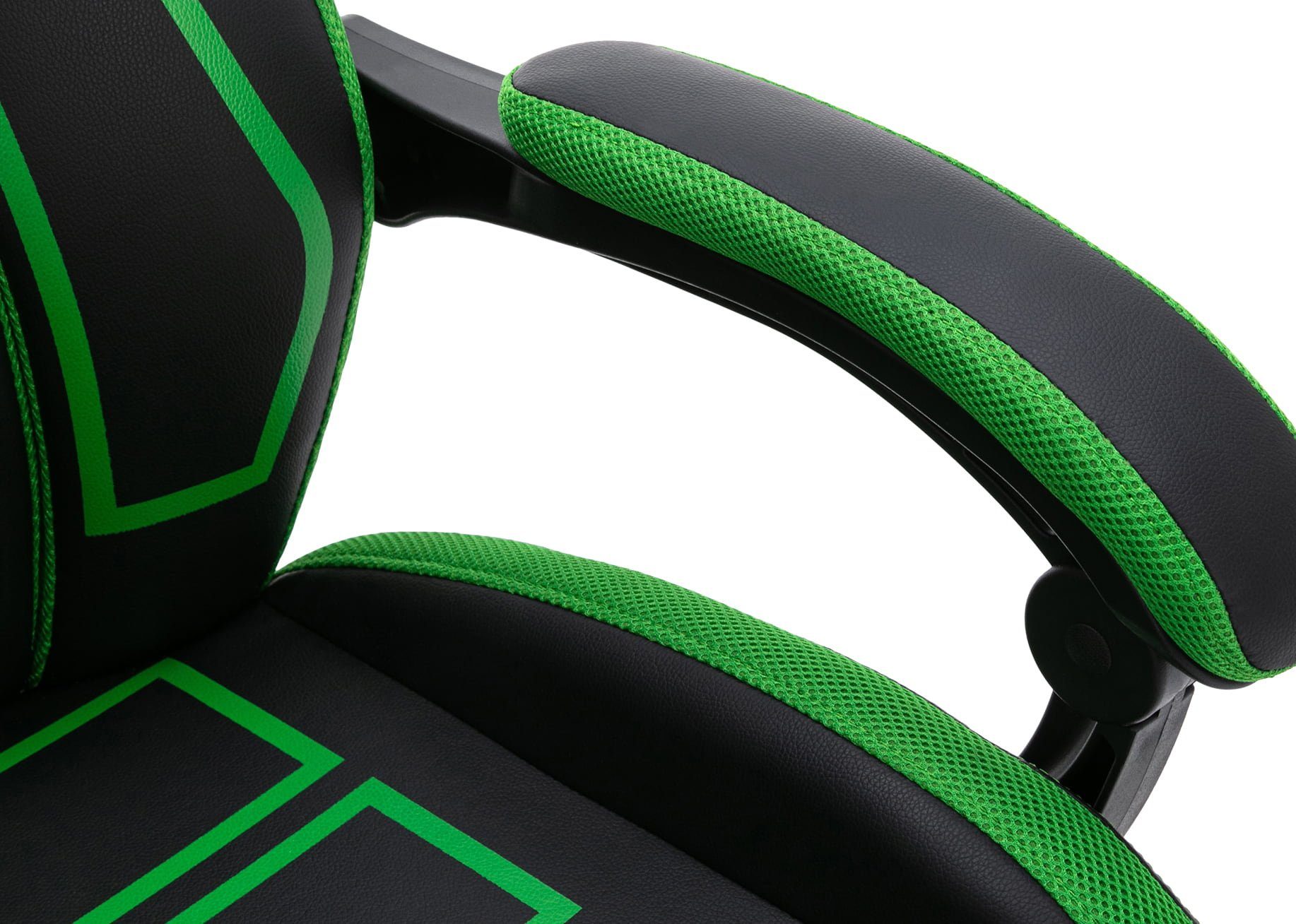CLP schwarz/grün Schreibtischstuhl Clovis, Kunstleder-Bezug