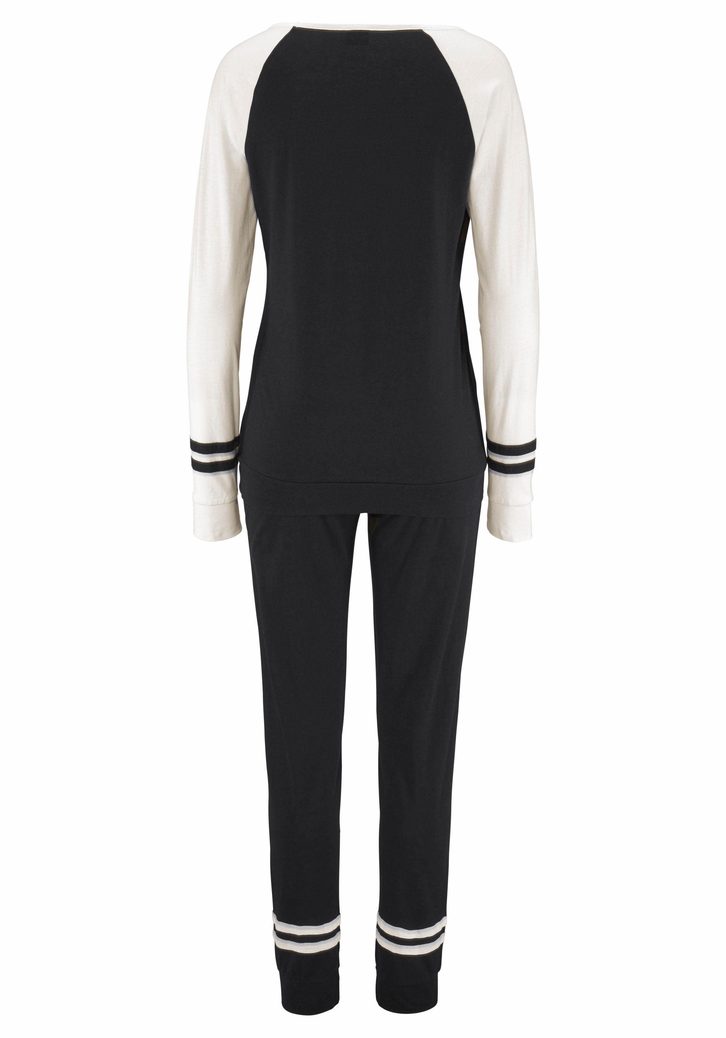 Arizona Pyjama (Set, 2 tlg) mit Raglanärmeln