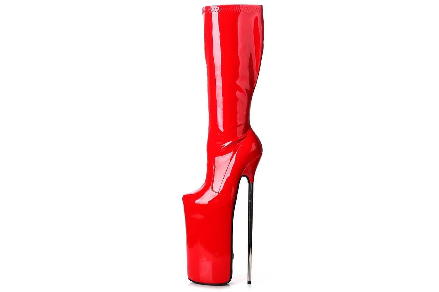 Giaro Fly Over Red Shiny Stiefel