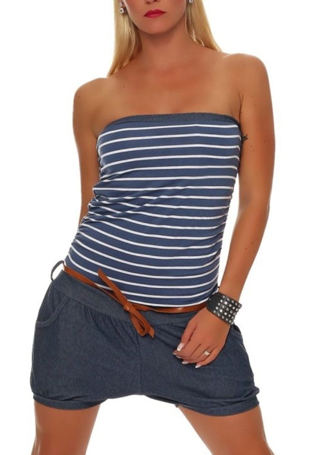 malito more than fashion Kurzoverall malito Damen Einteiler kurz im Marine günstig online kaufen