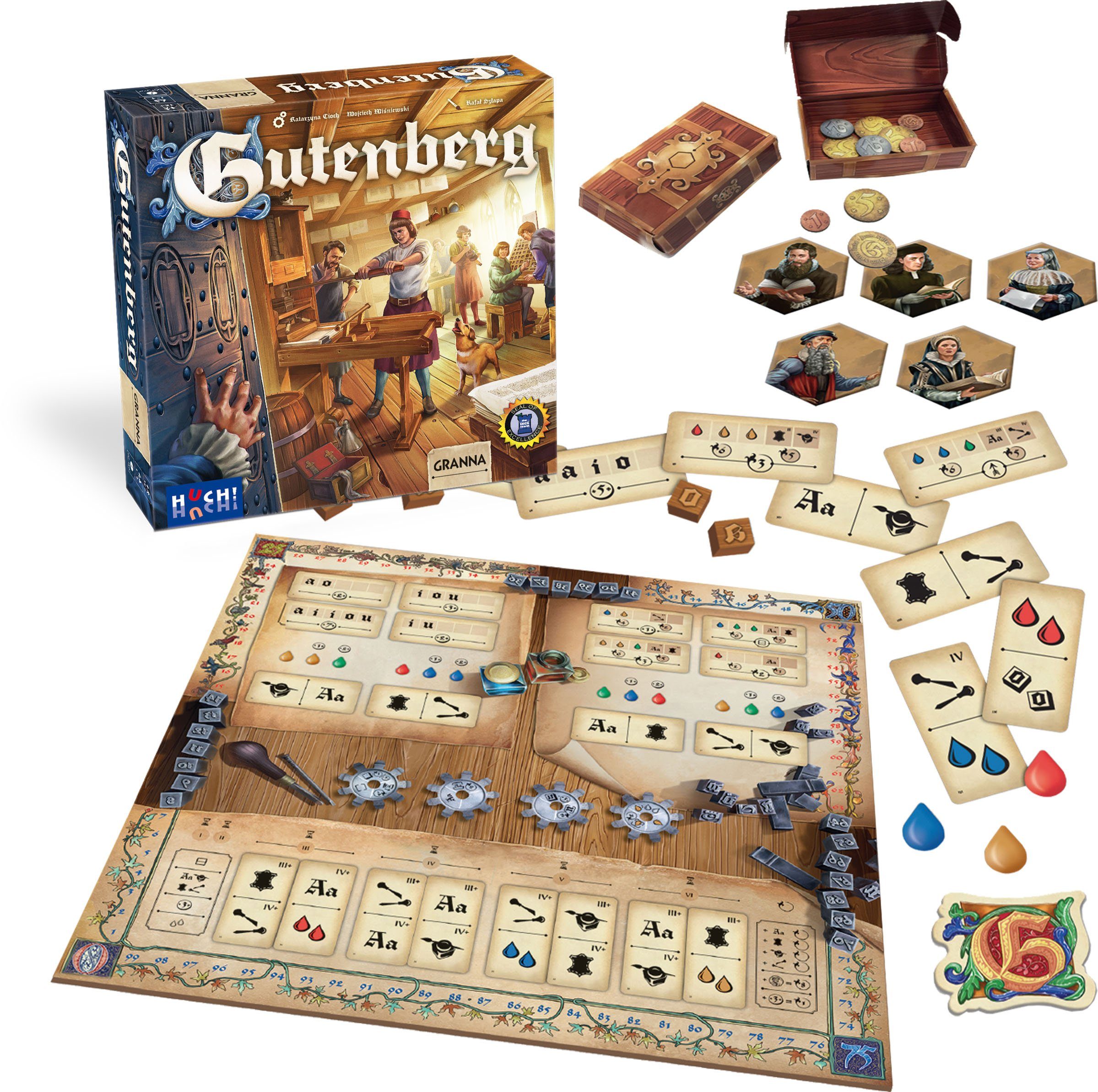 Gutenberg, Spiel, Europe Made Strategiespiel in Huch!