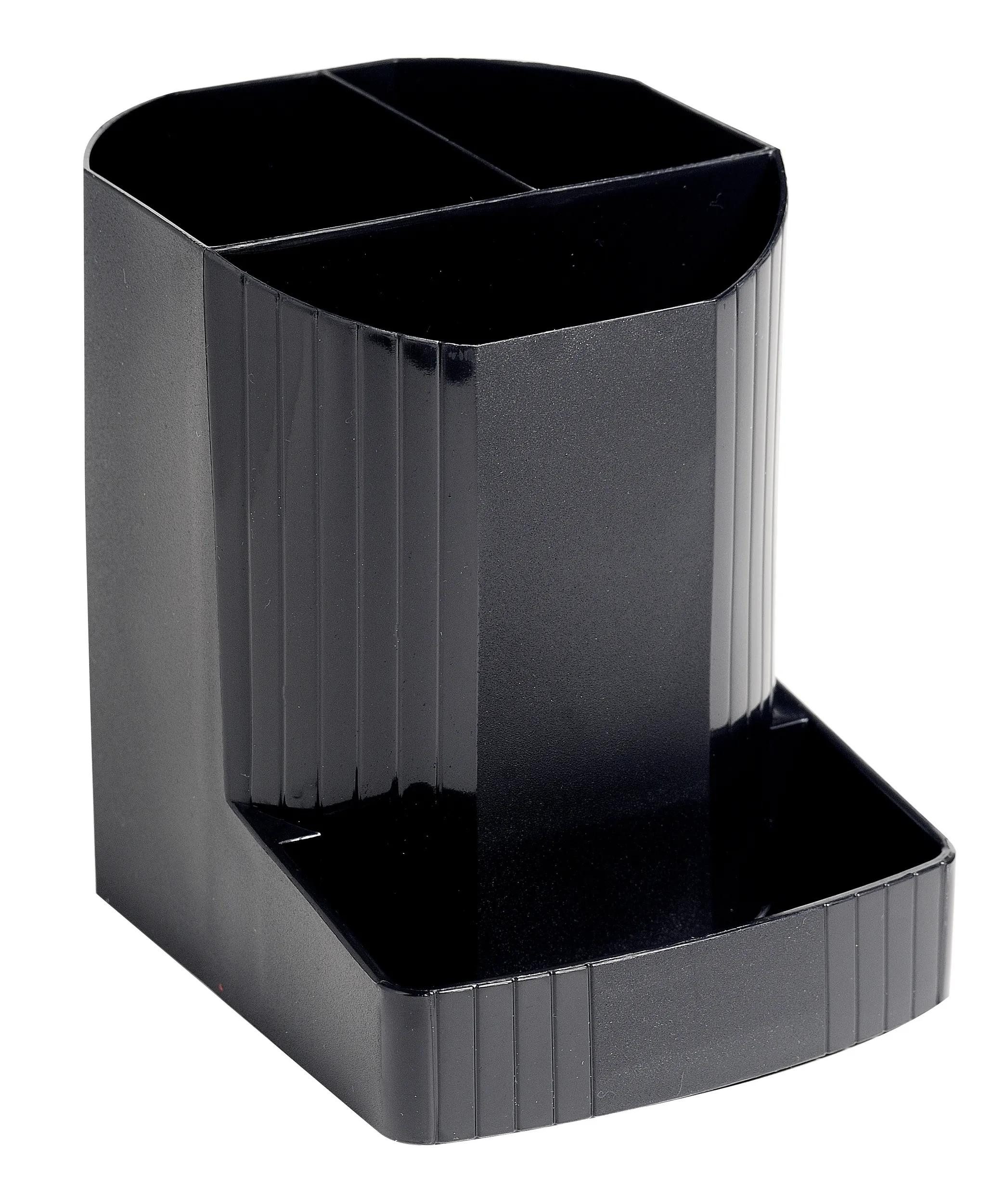 EXACOMPTA Organizer Stifteköcher Mini Octo, Ecoblack - Schwarz - 675014D, Stifteköcher
