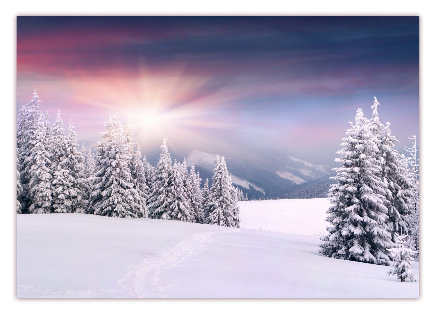 LYSCO Poster XXL Plakat Winter, Winterlandschaft, Schnee, Tiefverschneite W günstig online kaufen