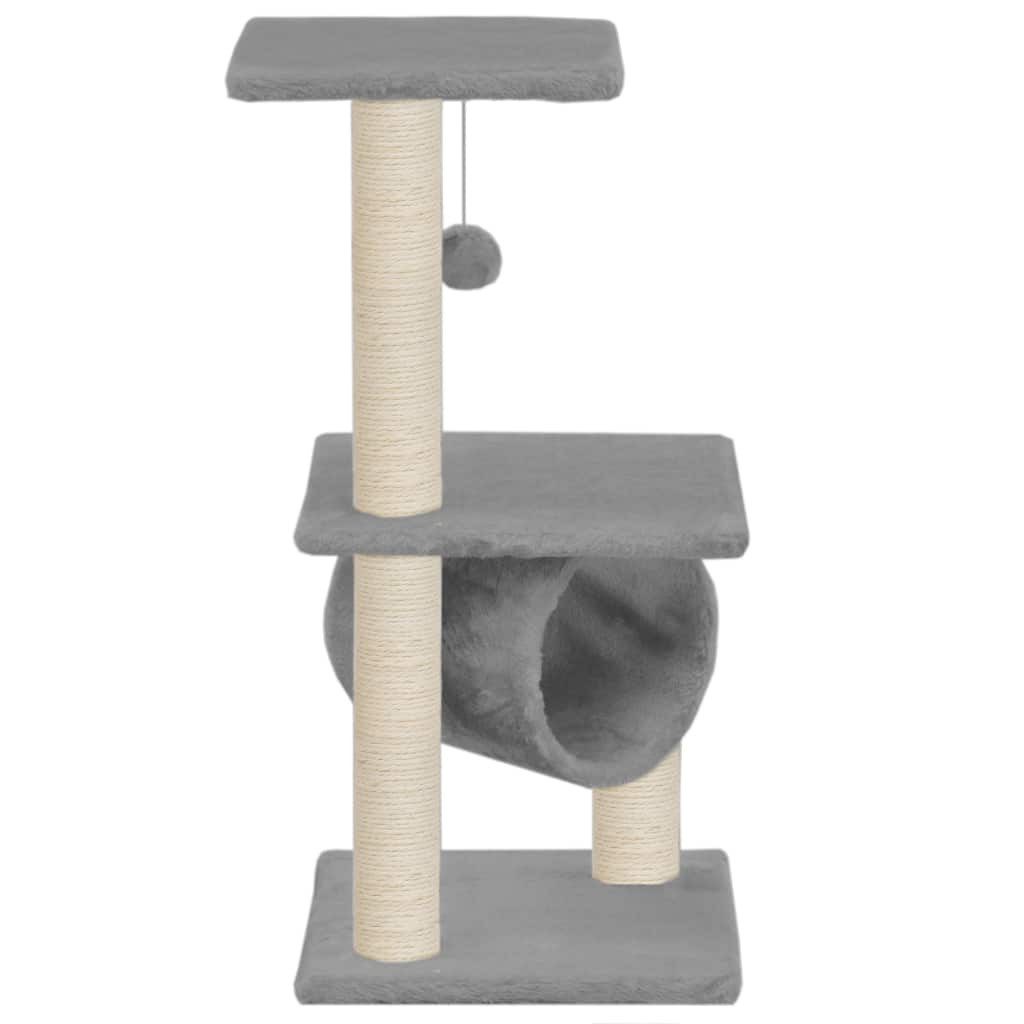 vidaXL Kratzbaum 65 cm Katzen-Kratzbaum Sisal 65 cm Grau