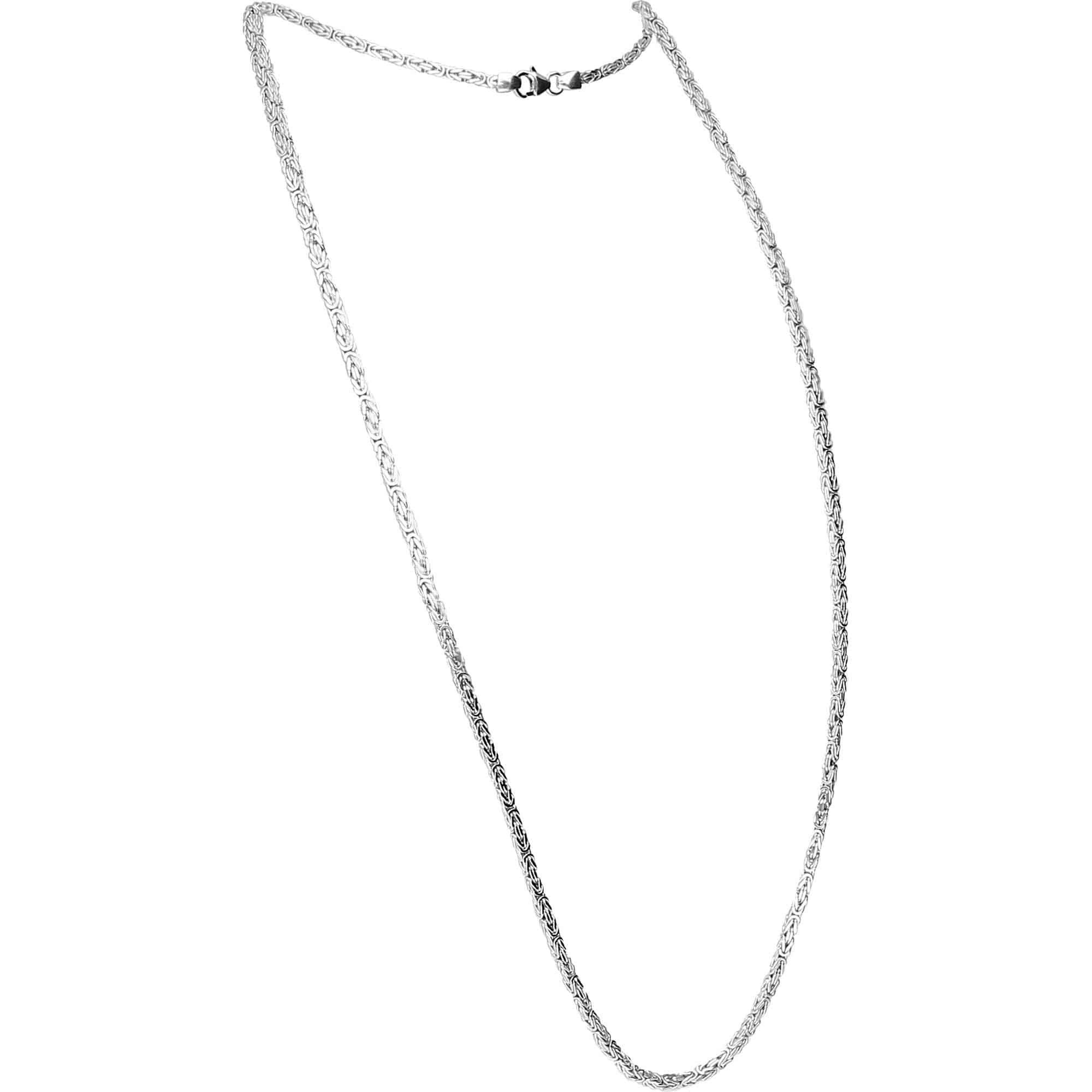 FILANGO Gliederkette 925er Silber Königskette rhodiniert / vergoldet (Ketten, 1-tlg)