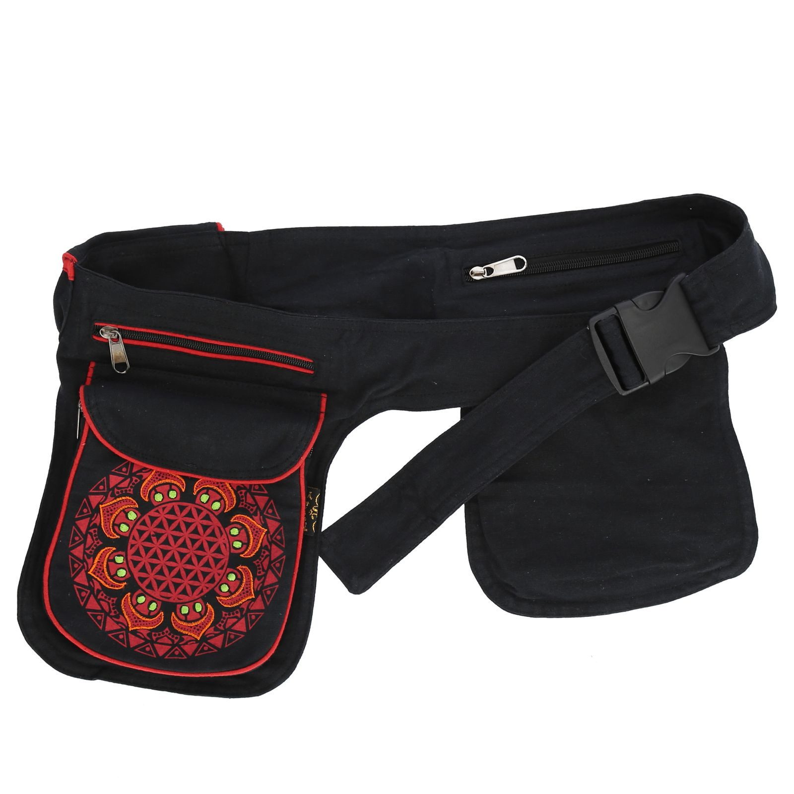 KUNST UND MAGIE Bauchtasche Doppel-Hüfttasche Bauchtasche Gürteltasche Festival Blume des Lebens