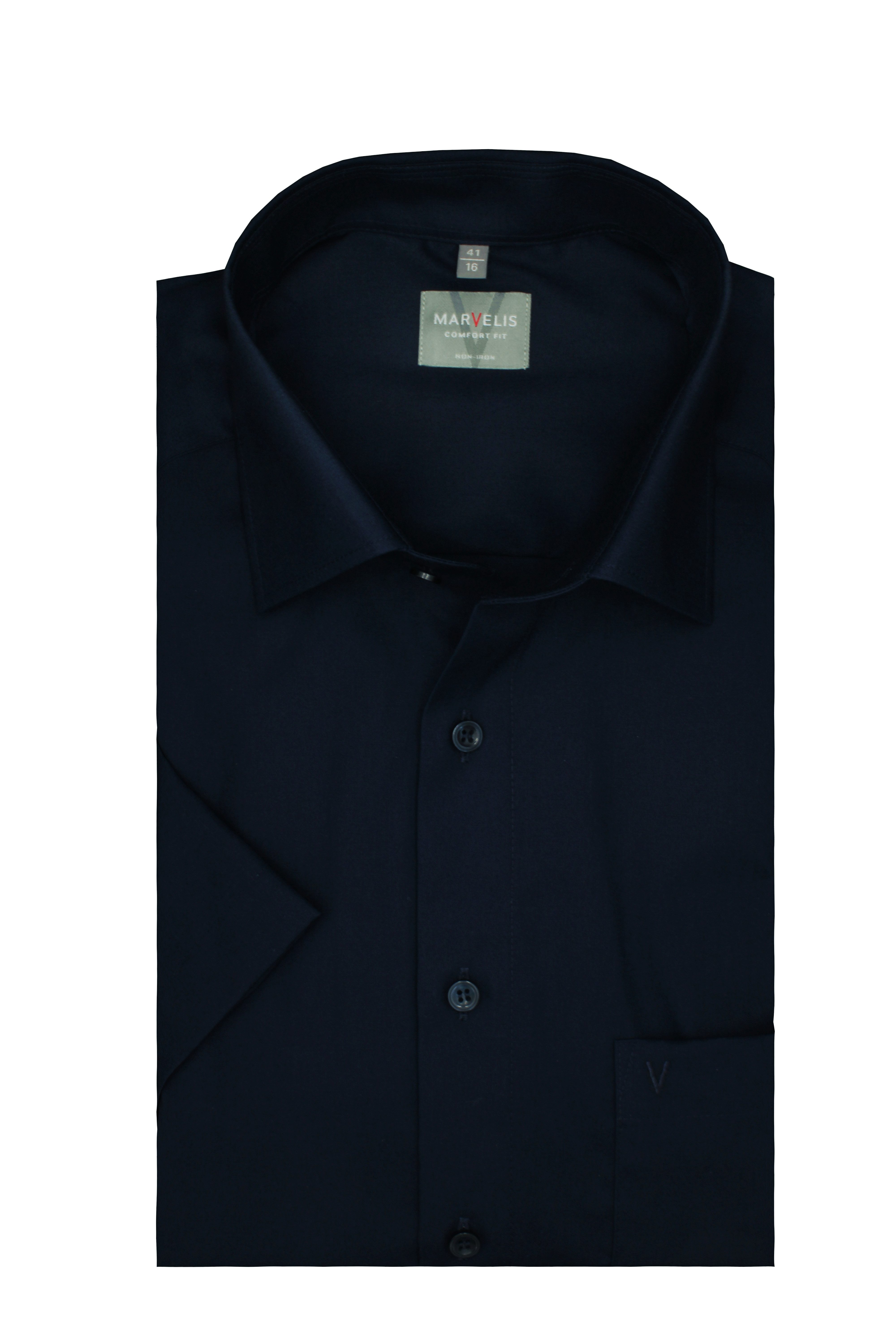 MARVELIS Businesshemd Kurzarm Comfort Fit, Chambray, New Kent Kragen Regula günstig online kaufen