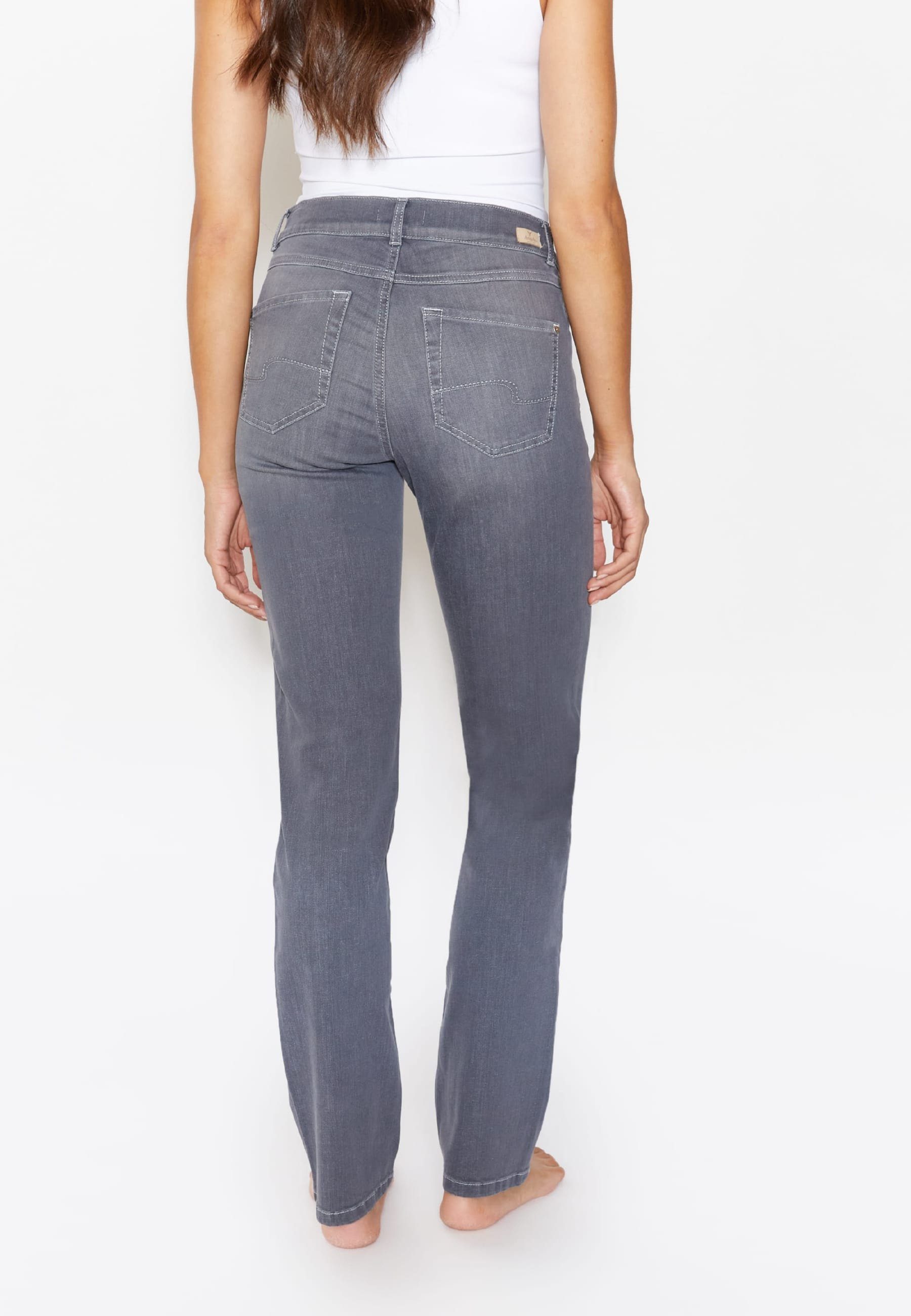 5-Pocket-Jeans 2.0 ANGELS Dolly grau Straight-Jeans