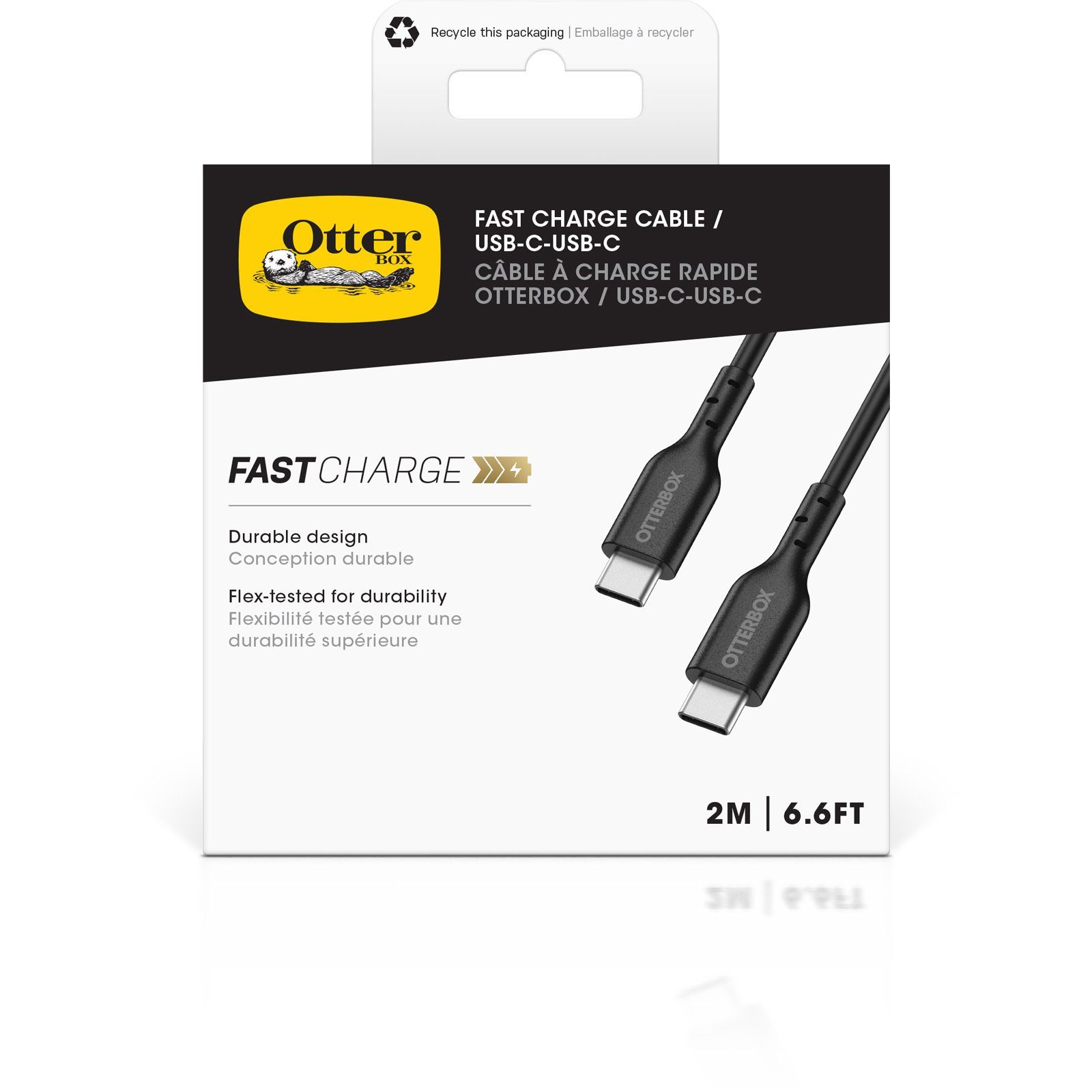Otterbox Standard USB-C zu USB-C PD-Kabel 2m USB-Kabel, USB Typ C, (200 cm)