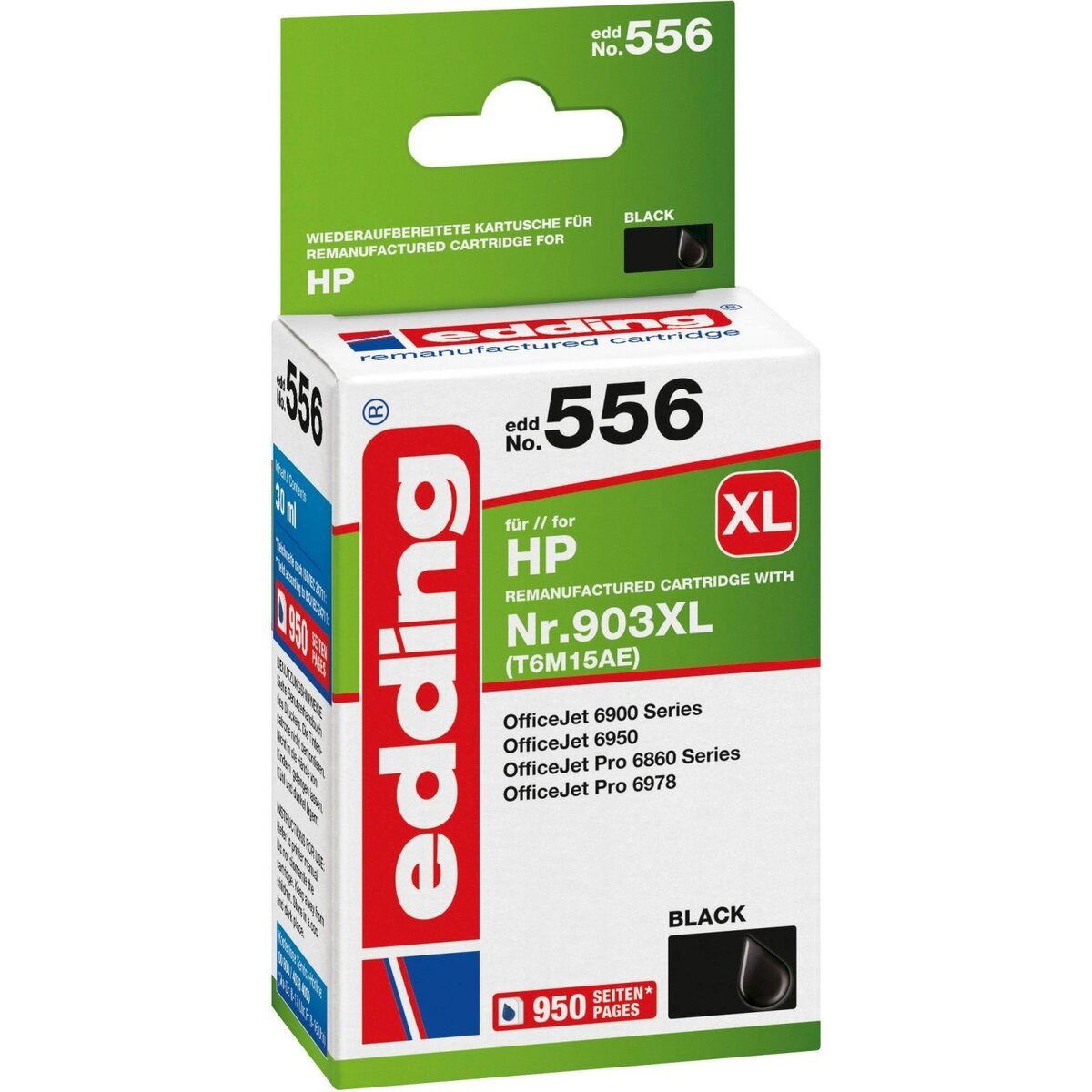 edding Druckerpatrone für HP No. 903XL (T6M15AE) black Nachfülltinte (x)
