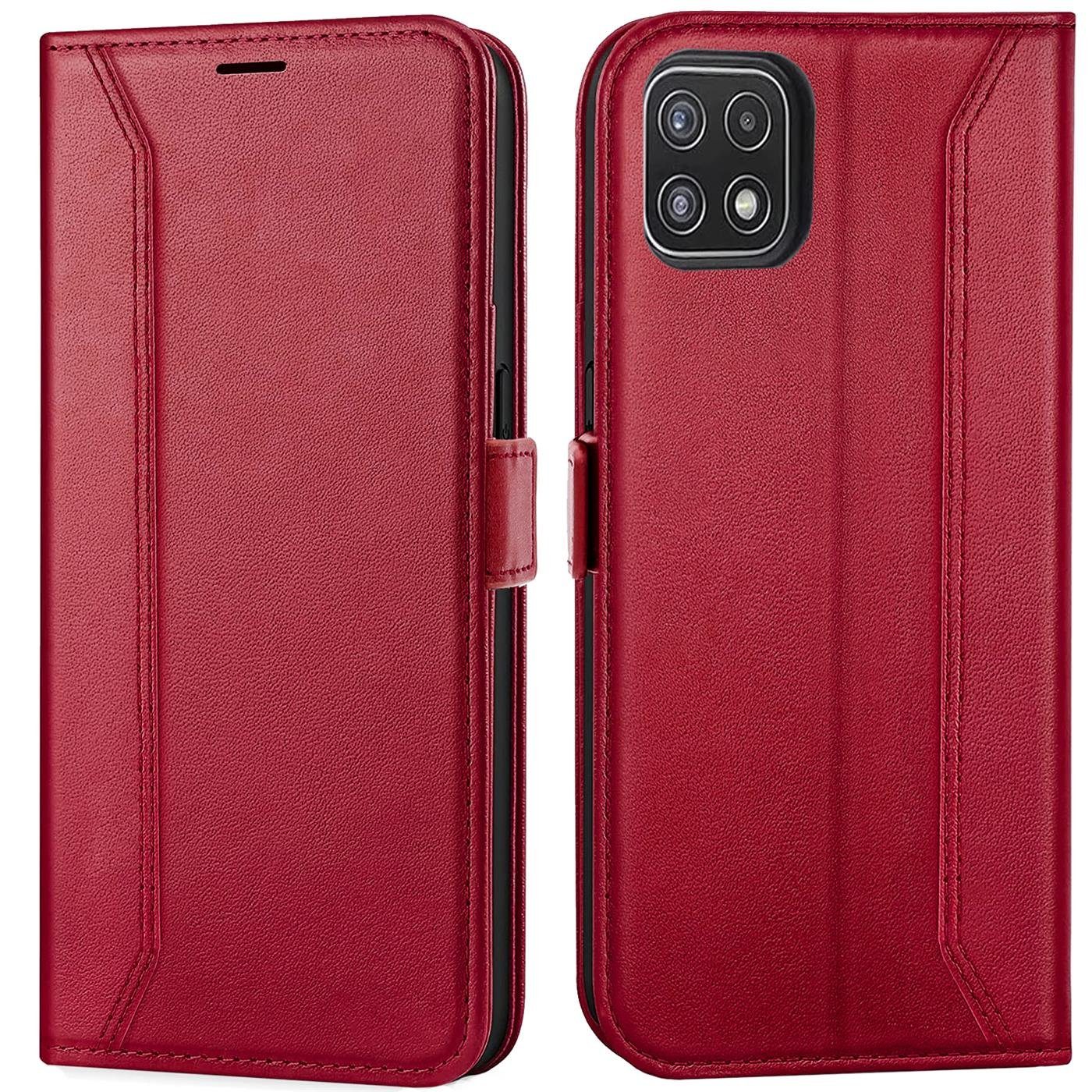 CoolGadget Handyhülle Wallet Klapptasche Cover Case für Samsung Galaxy A22 5G 6,6 Zoll, Handy Tasche mit RFID Schutz Kartenfach Book Schutzhülle