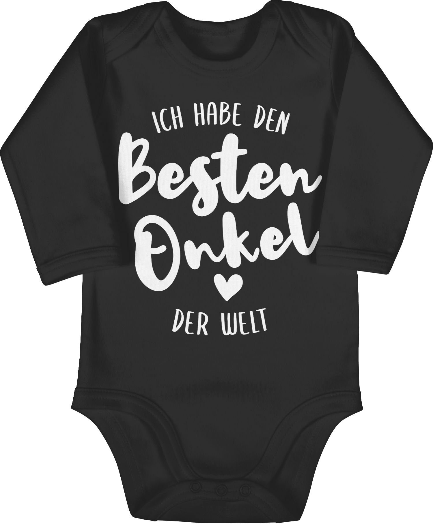 Shirtracer Shirtbody Ich habe den besten Onkel der Welt Strampler Baby Mädchen & Junge 2 Schwarz