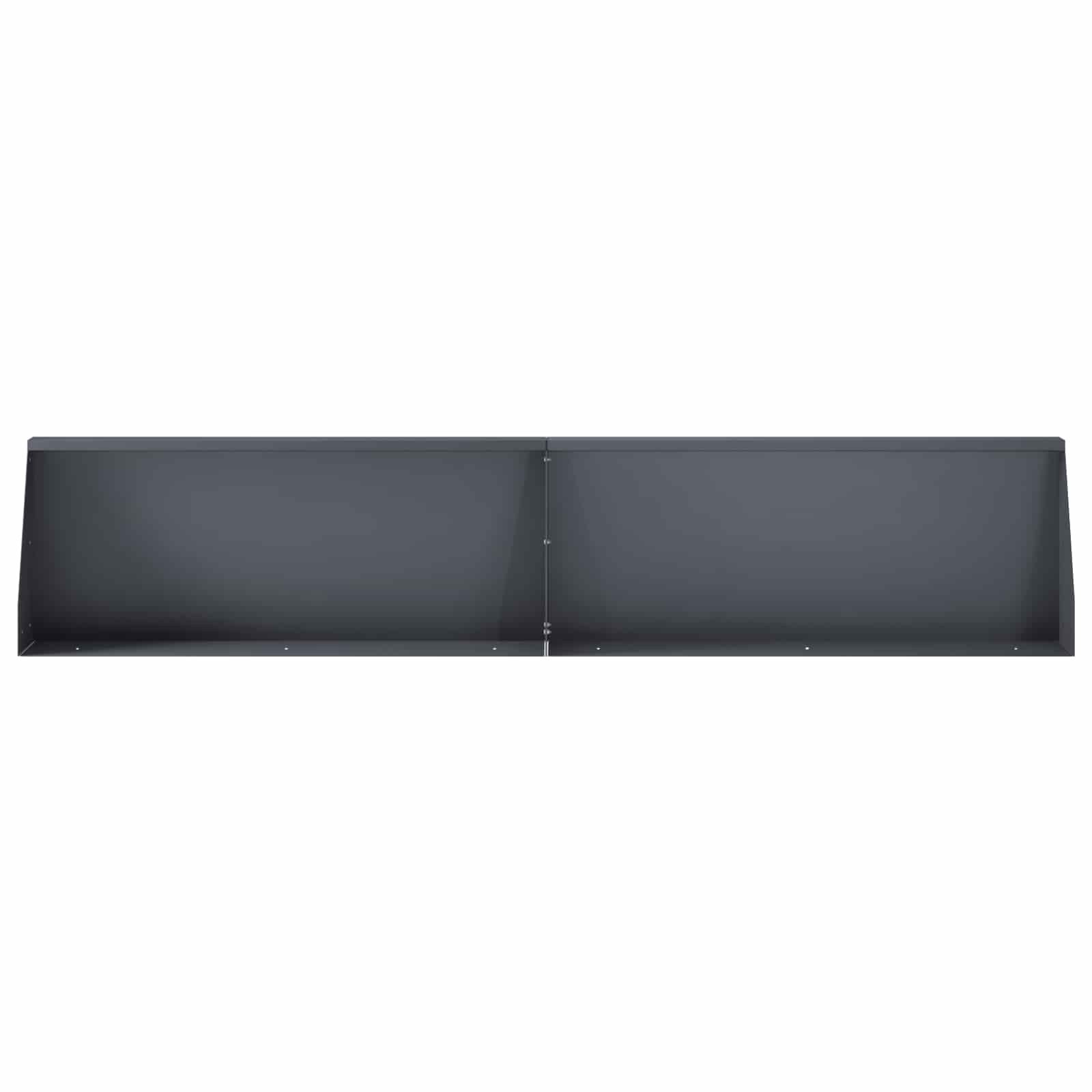 vidaXL Beetumrandung Stützmauer 2 stk. 100 x 12 x 30 cm Stahl Anthrazit