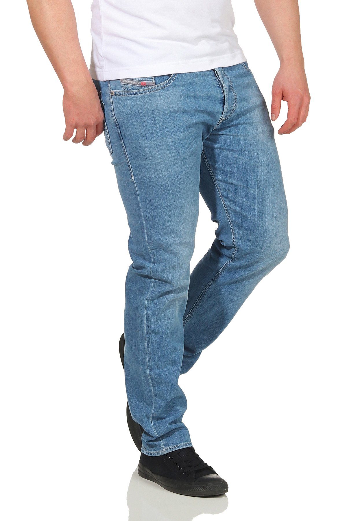 Used-Look Stretch, Buster Tapered, Diesel 084QN Diesel Hellblau, Herren 5-Pocket-Style, Jeans Regular-fit-Jeans