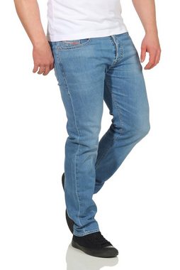 Diesel Regular-fit-Jeans Diesel Herren Jeans Buster 084QN Hellblau, Stretch, Tapered, 5-Pocket-Style, Used-Look