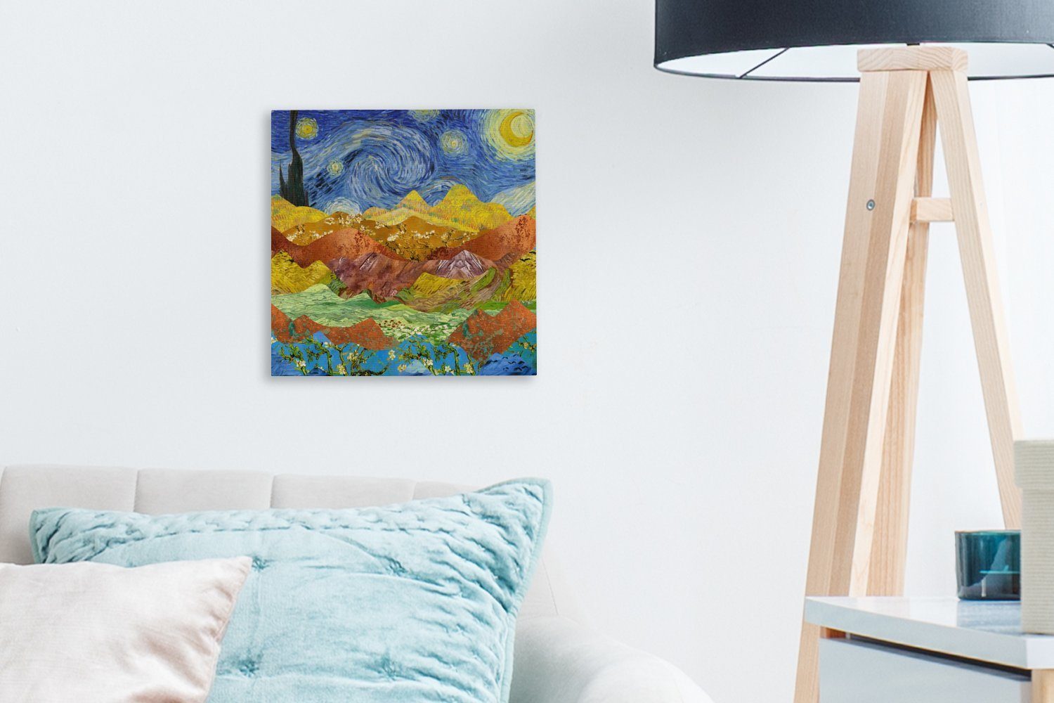 Leinwand St), Sternennacht Leinwandbild OneMillionCanvasses® für Van Bilder - Meister, (1 Schlafzimmer - Alte Gogh Wohnzimmer