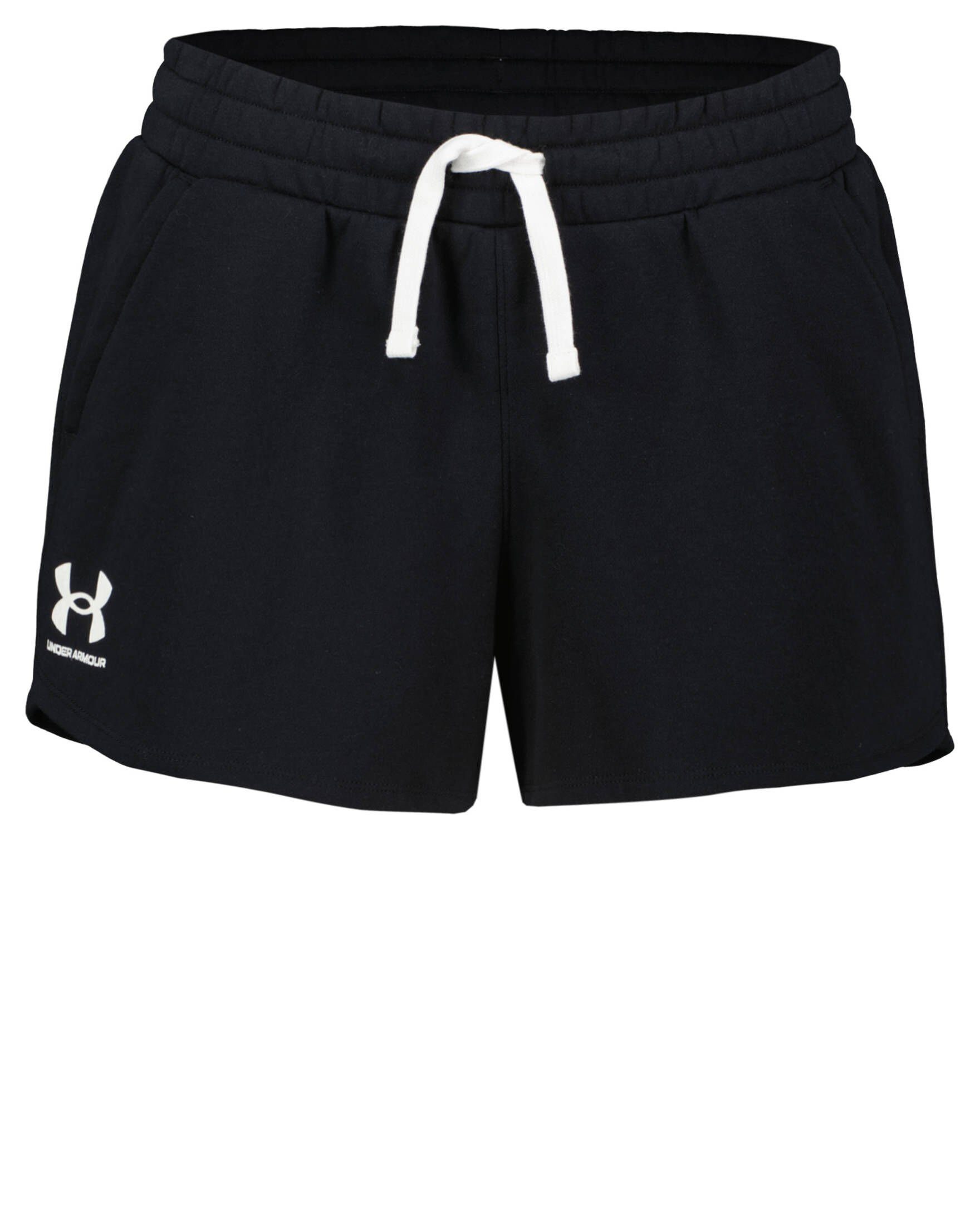 Under Armour® Trainingshose Damen Sportshorts RIVAL FLEECE Loose Fit (1-tlg) schwarz (200)