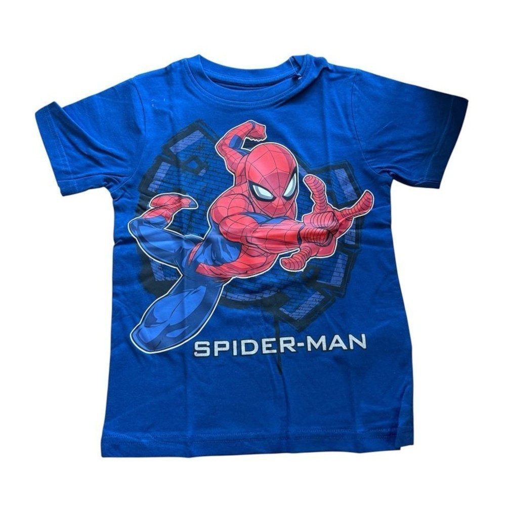 MARVEL T-Shirt Kurzärmliges T-Shirt für Jungen, "Spiderman", Blau oder Grau, Gr.104