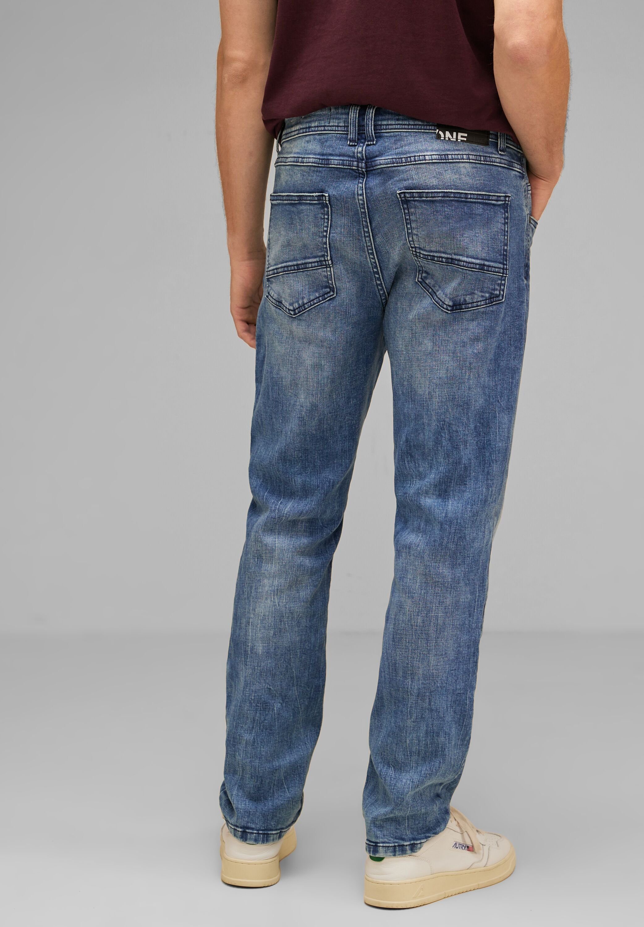STREET ONE MEN Comfort-fit-Jeans aus Baumwolle mit Stretchanteil | Straight-Fit Jeans
