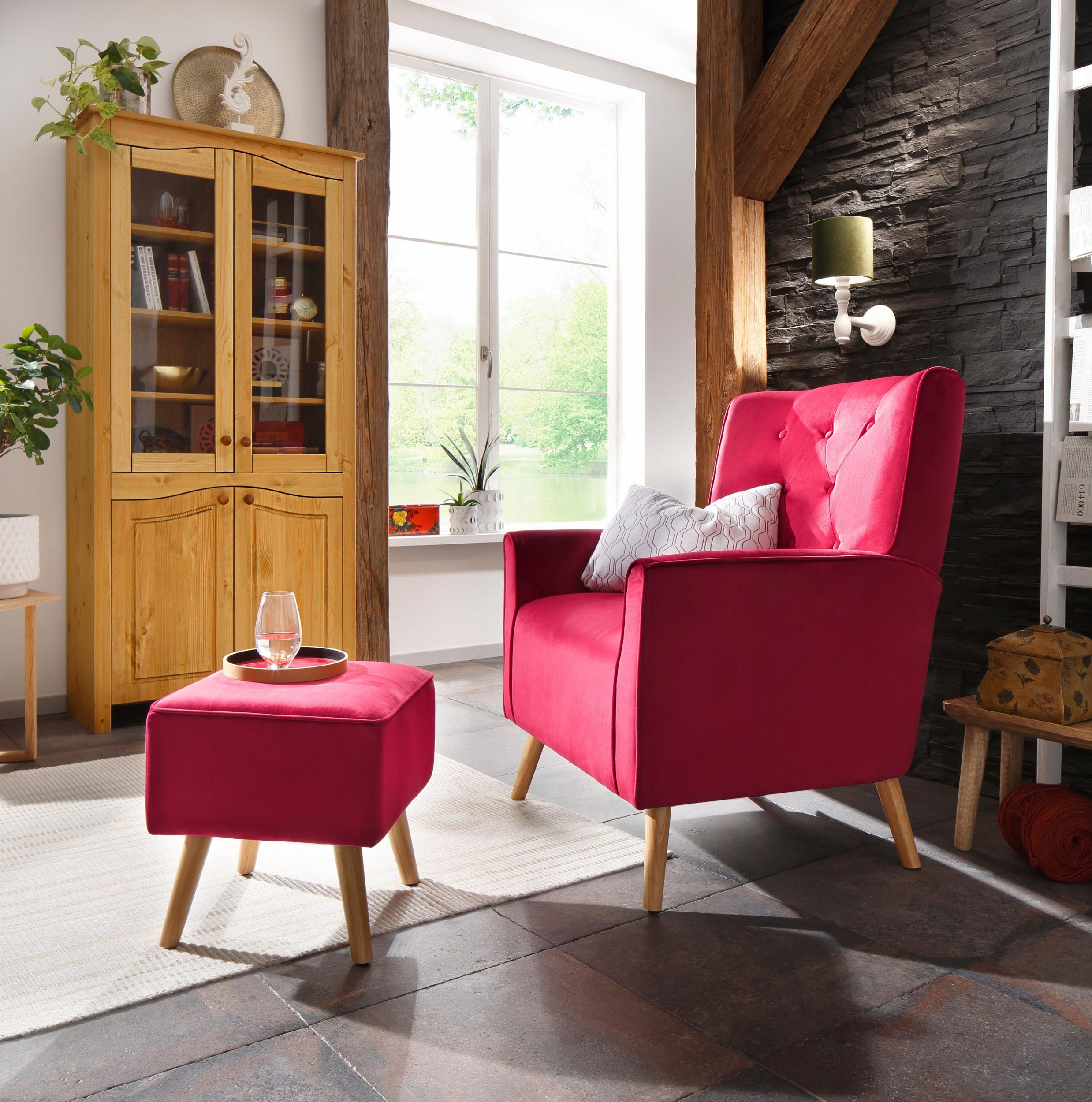 Home affaire Sessel MICHIGAN in rot