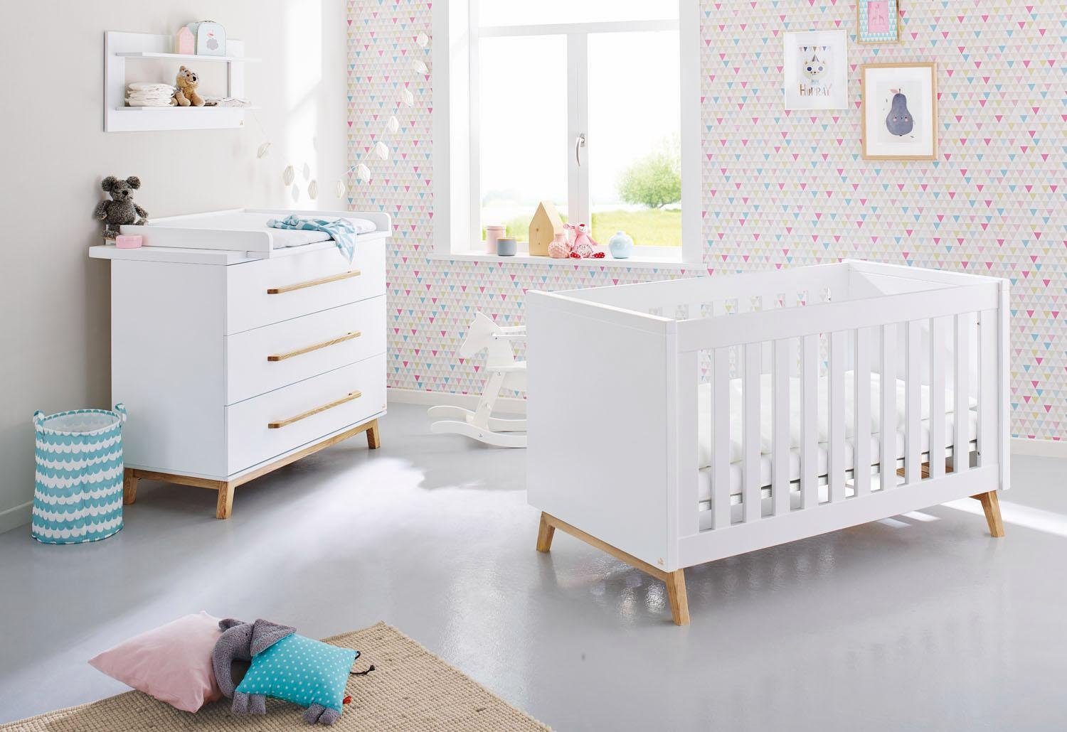 Pinolino® Babymöbel-Set »Riva«, (Spar-Set, 2-St., Kinderbett,  Wickelkommode), breit; mit Kinderbett und Wickelkommode online kaufen | OTTO