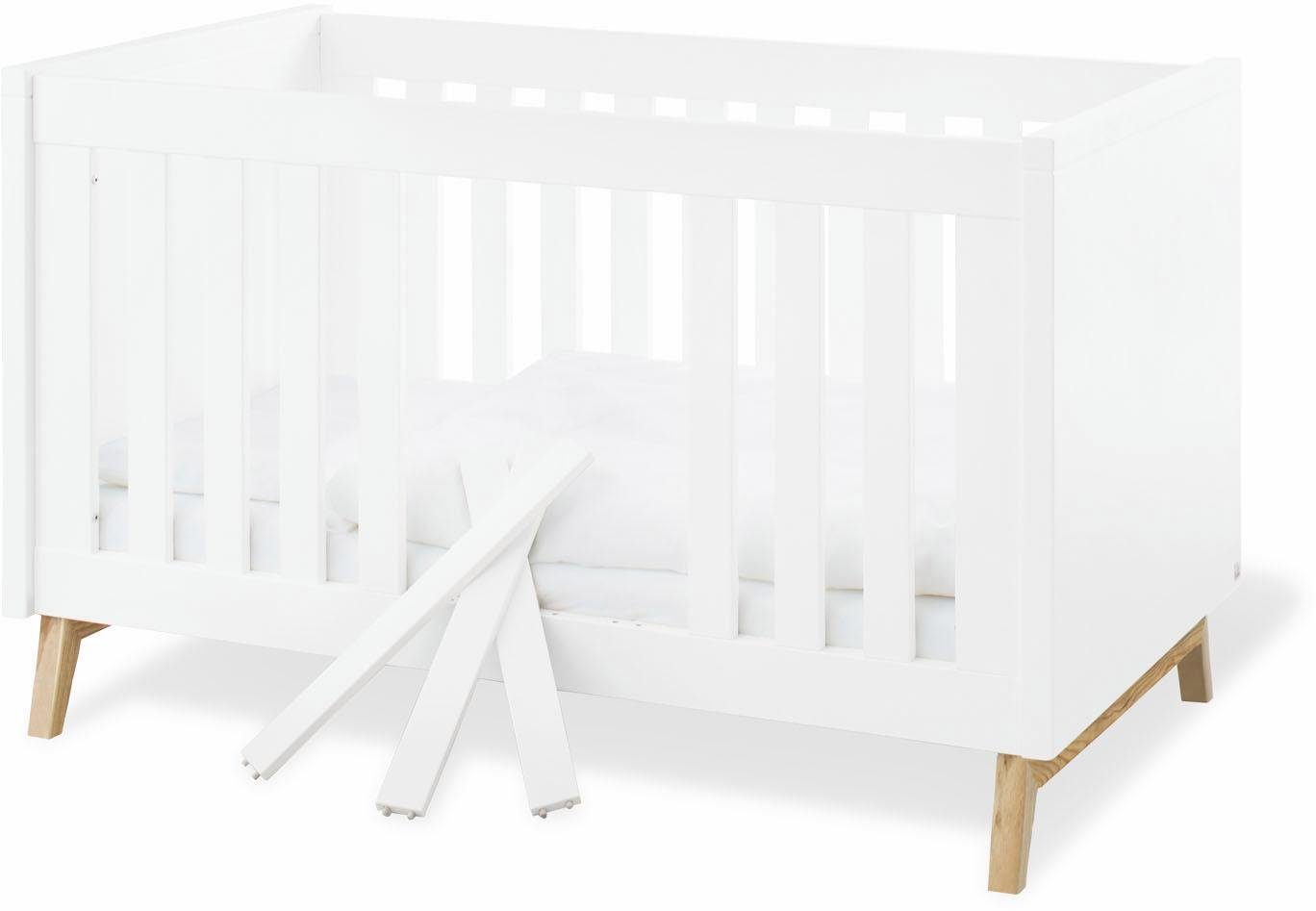 Möbel Babymöbel Pinolino® Babyzimmer-Komplettset Riva, (Set, 3-St), breit; mit Kinderbett, Schrank und Wickelkommode