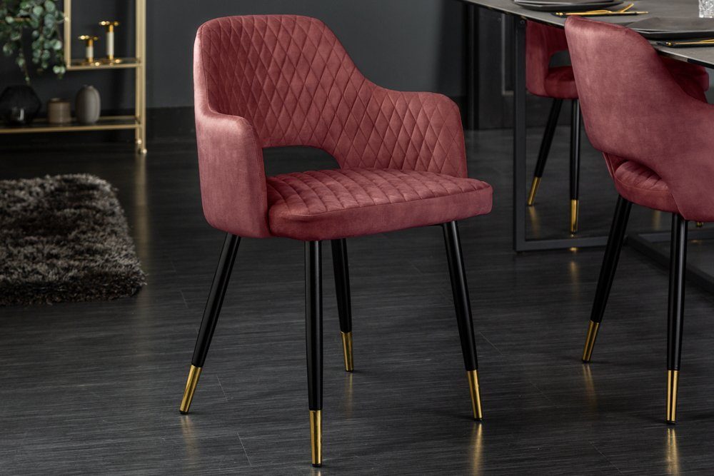 riess-ambiente 4-Fußstuhl PARIS rot / schwarz gold (Einzelartikel, 1 St), E günstig online kaufen