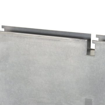 vidaXL Zaunpfosten Pfosten für Gabionenzaun Silbern 260 cm Verzinkter Stahl
