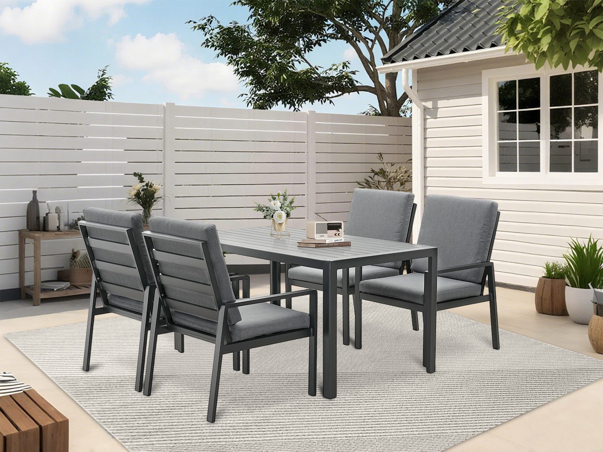 MeXo Gartenlounge-Set Gartenmöbel Set Aluminium, hoher günstig online kaufen