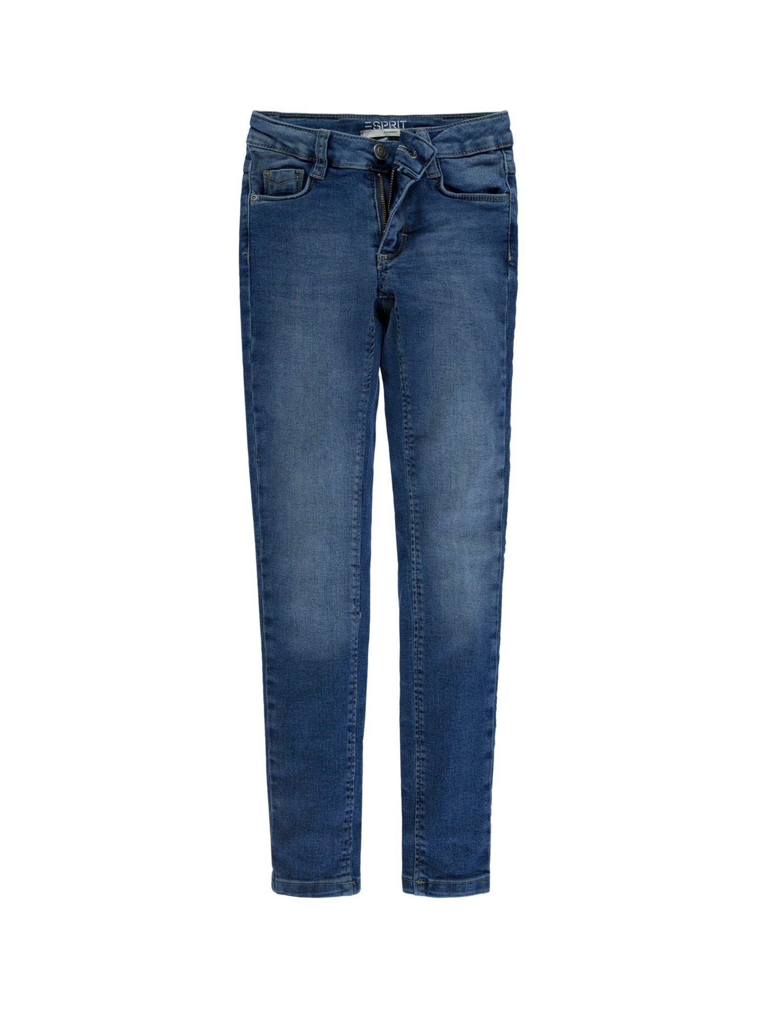 Esprit Regular-fit-Jeans Stretch-Jeans mit Weitenservice und Verstellbund BLUE MEDIUM WASHED