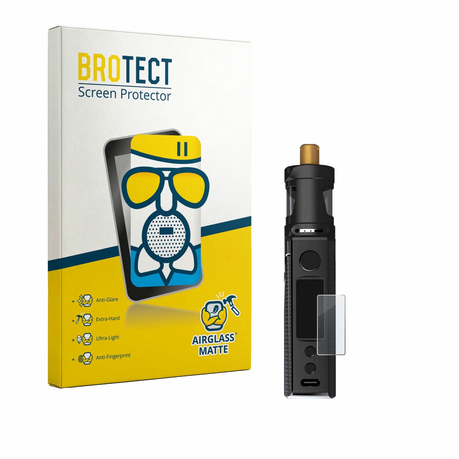 BROTECT Displayschutzglas Folie für Innokin LiMAX Kit, Schutzfolie Glas Panzer Display Schutz matt