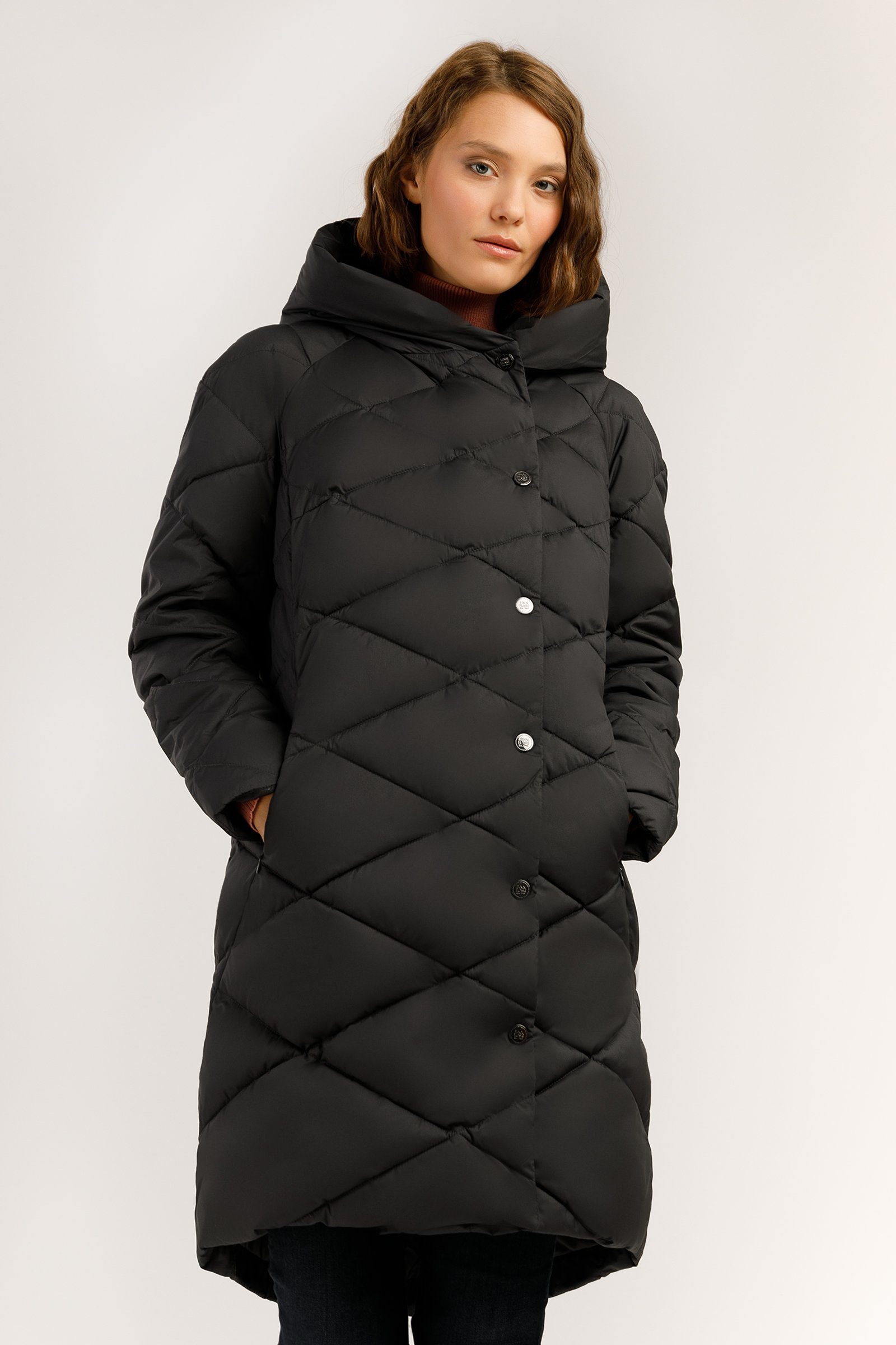 Finn Flare Steppmantel Asymmetrical mit warmer Wattierung