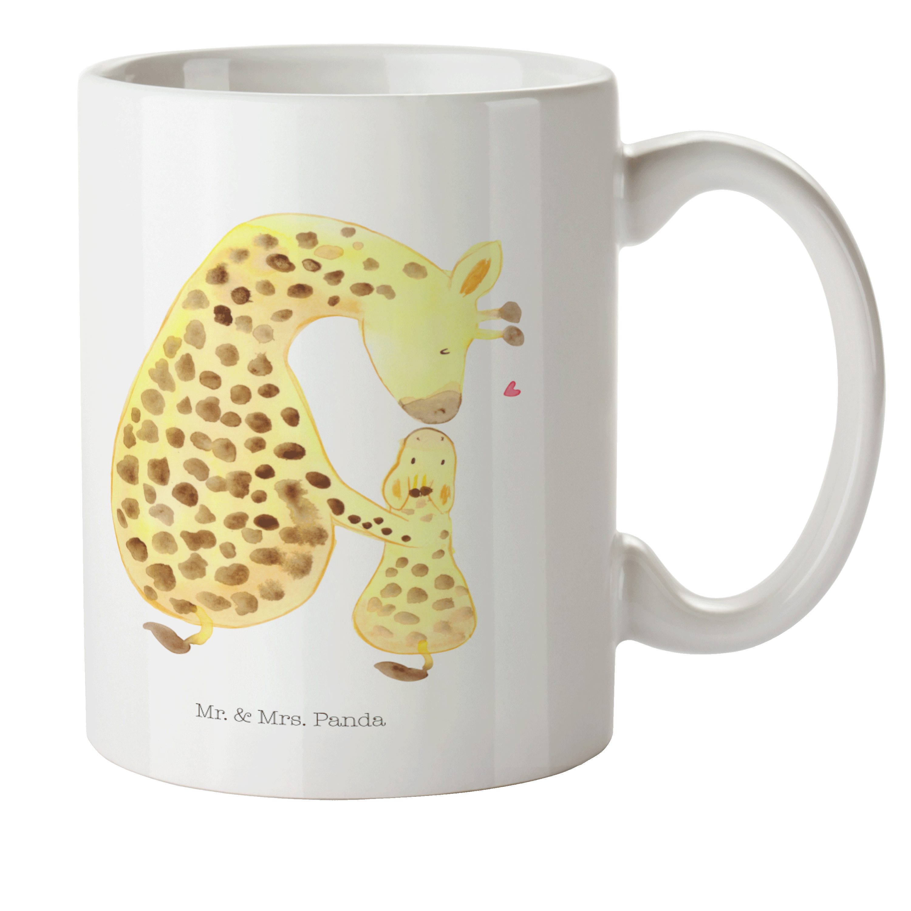 Mr. & Mrs. Panda Kinderbecher Giraffe mit Kind - Weiß - Geschenk, Tasse
