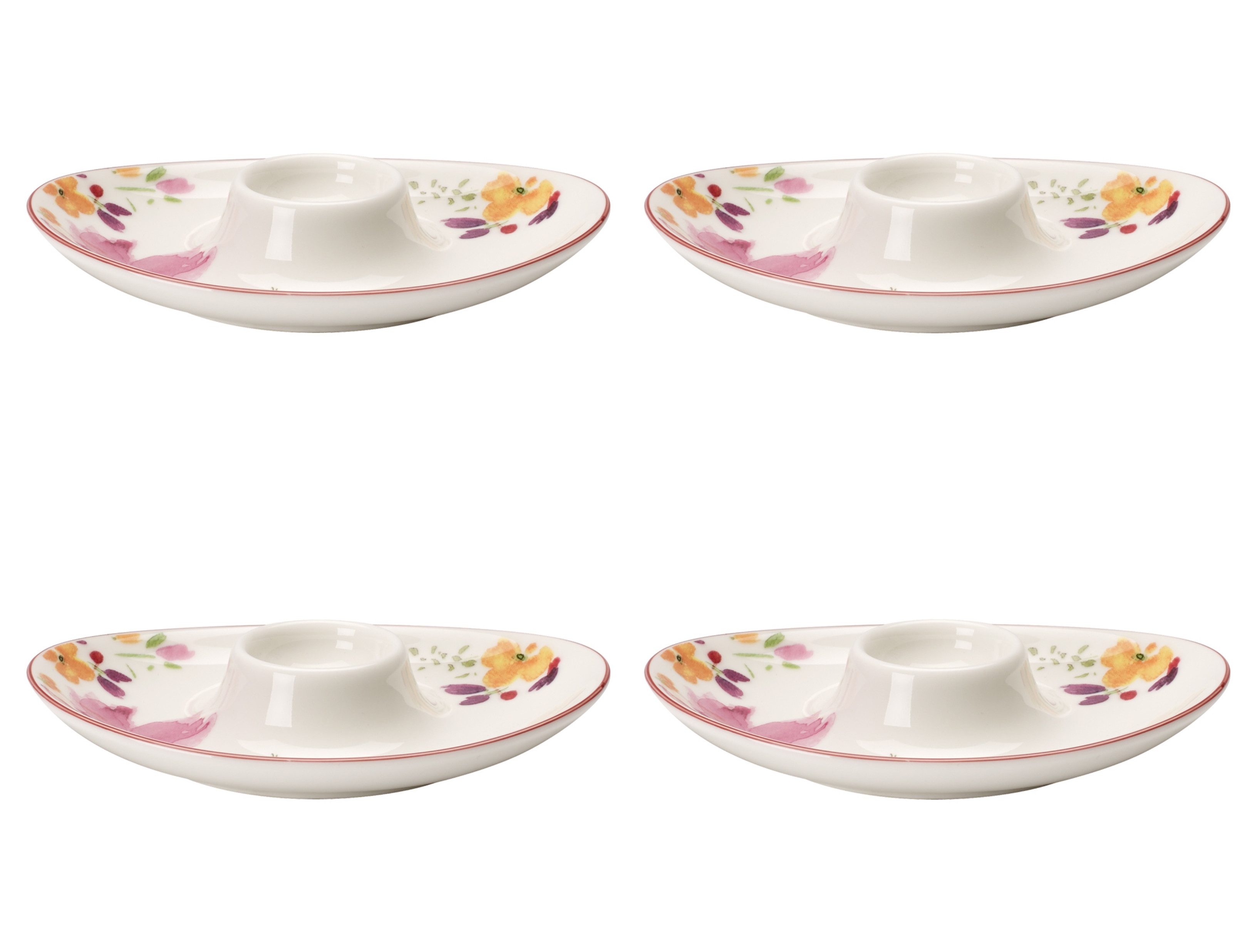 Villeroy & Boch Eierbecher Mariefleur Basic, Spülmaschinengeeignet, Mehrfarbig, Motiv: Blumen, Höhe: 3cm