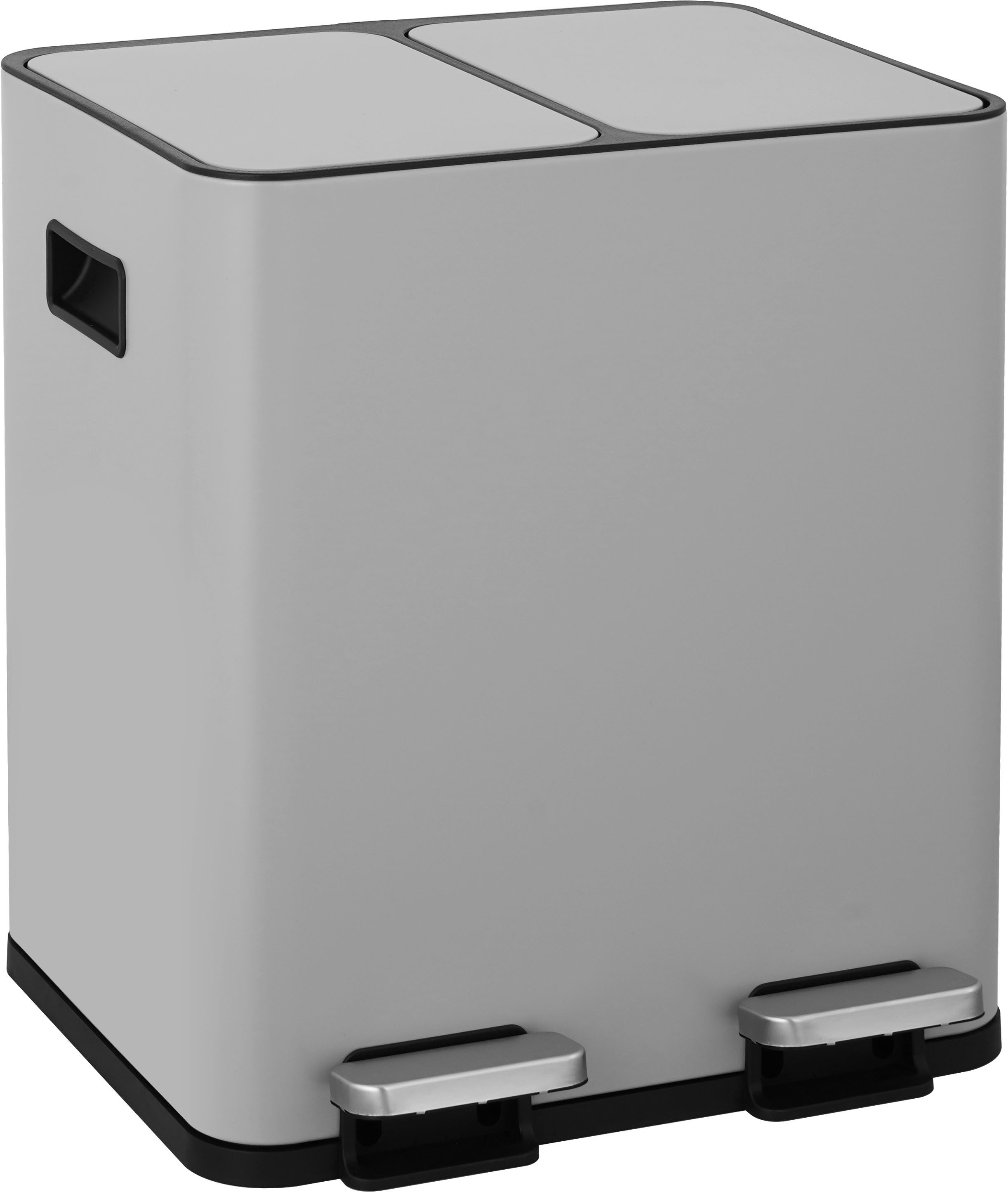 OTTO home Mülleimer Garrin, Soft Close, m. 2 Fächern, Fassungsvermögen 2x15 L bzw. 2x30 L, Mülltrennsystem mit 2 separaten Innenbehältern und Fußtrittpedalen