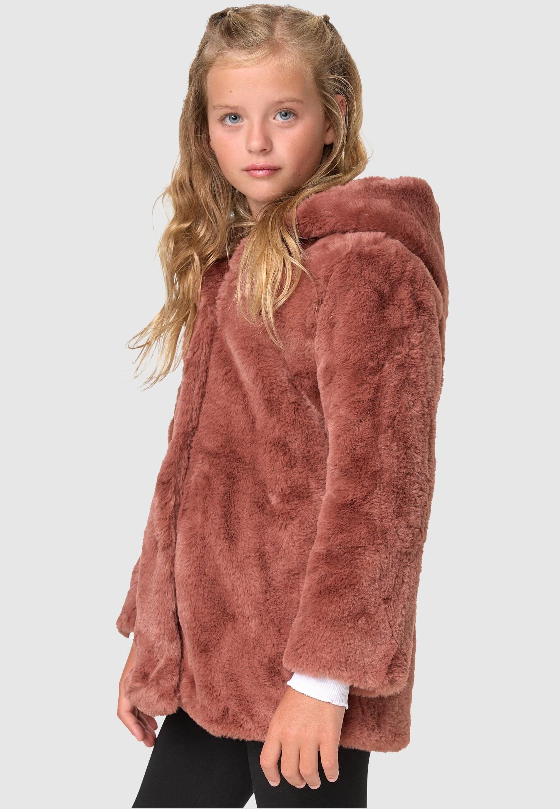 URBAN Teddy Girls Winterjacke CLASSICS Damen darkrose Hooded Coat (1-St)