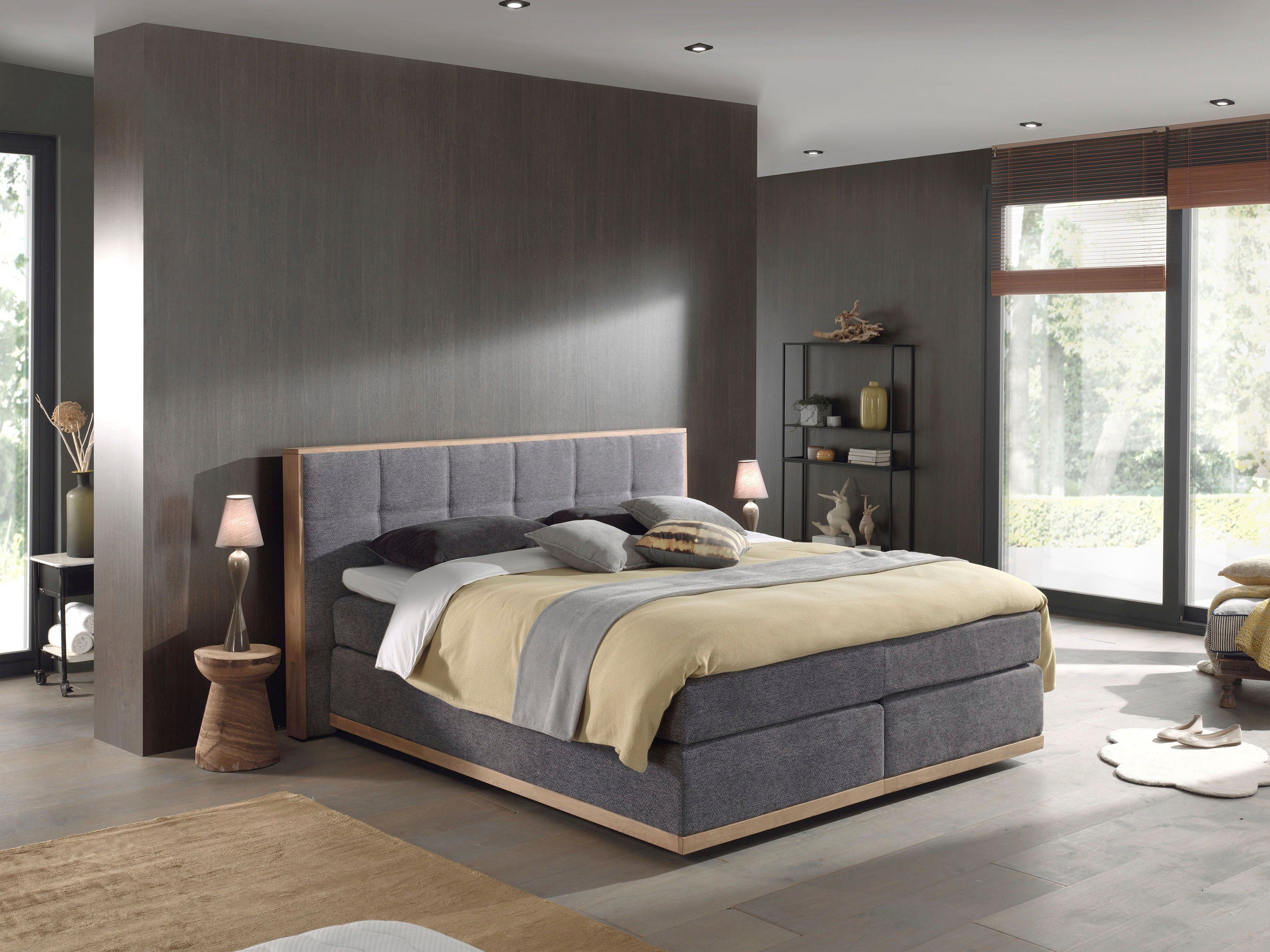 Places of Style Boxspringbett »Vinton« (5-St), aus massiver Eiche, verschiedene Härtegrade (auch H4)
