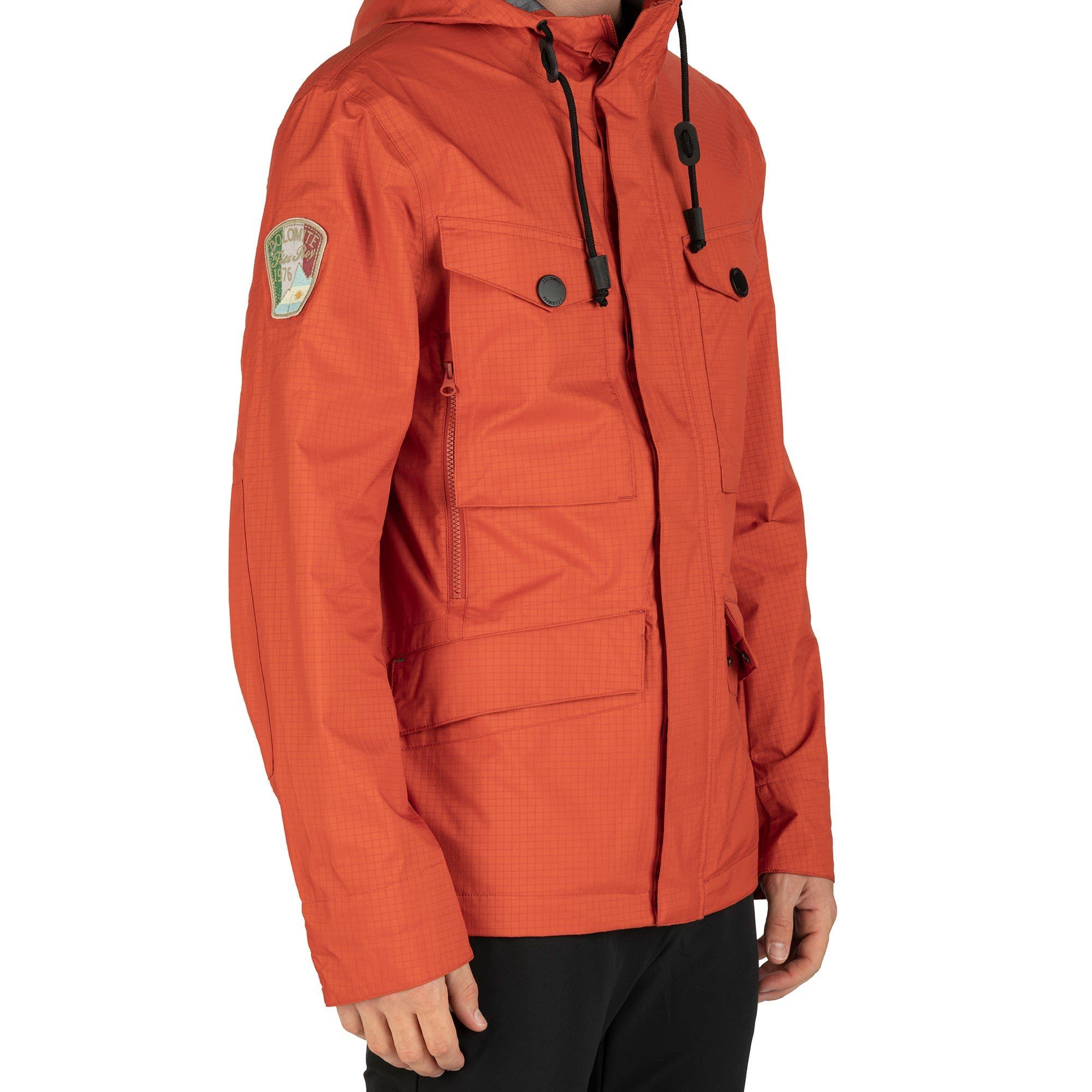 Herren Field Anorak 3l Orange M Hood Jacket Dolomite Dolomite Dark Fitzroy