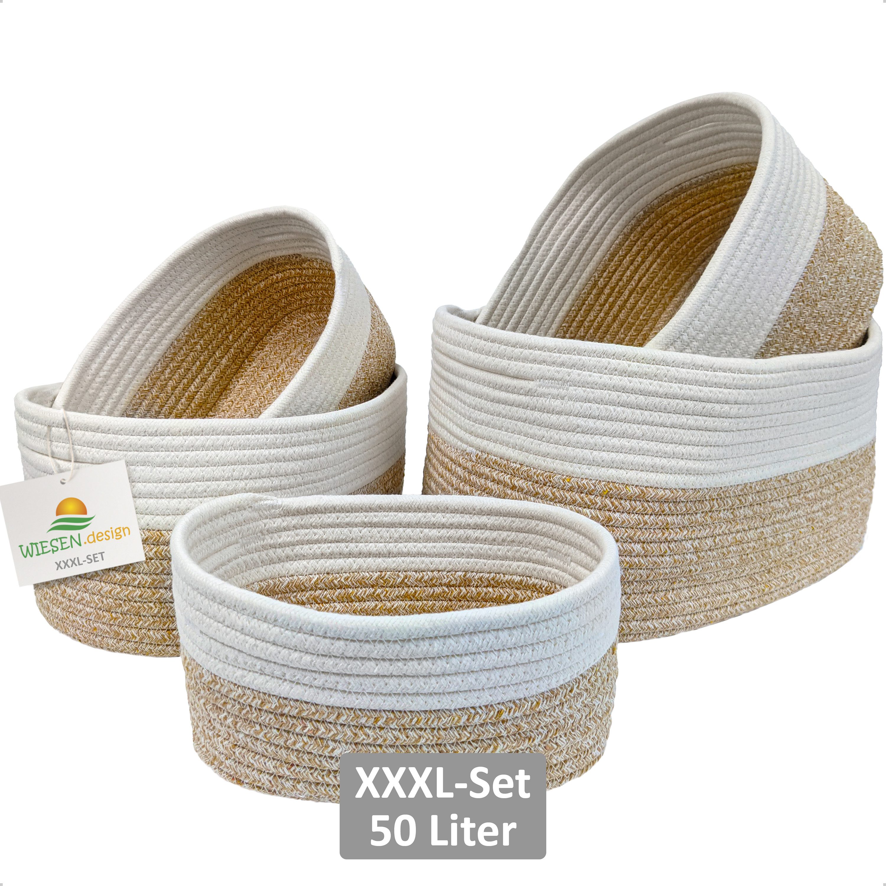 WIESEN.design Aufbewahrungskorb XXXL Korb Set MIRA 50L, Aufbewahrungskorb g günstig online kaufen