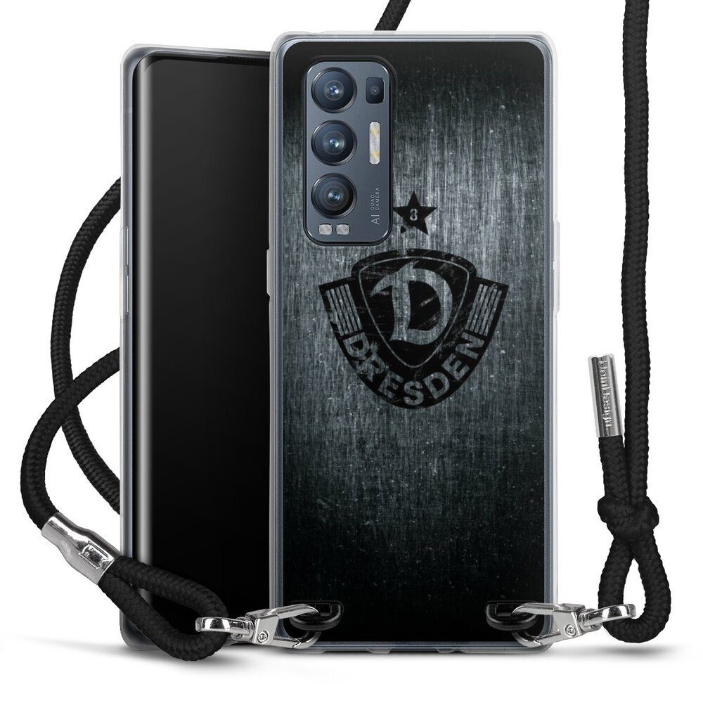 DeinDesign Handyhülle SG Dynamo Dresden Offizielles Lizenzprodukt Vintage, Oppo Find X3 Neo Handykette Hülle mit Band Case zum Umhängen